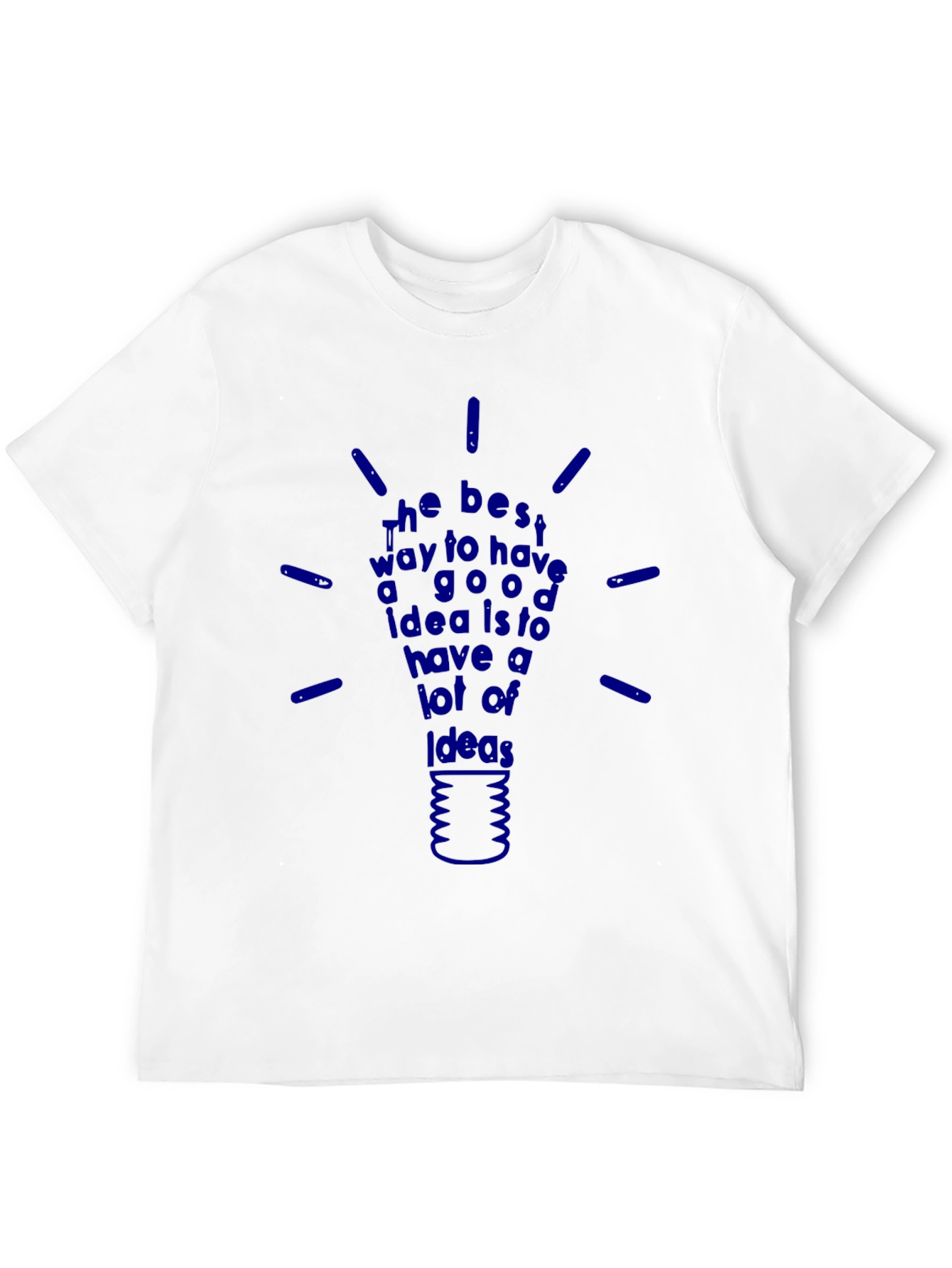 Black Ideas Lightbulb Graphic T-Shirt - Inspiring Design view 12