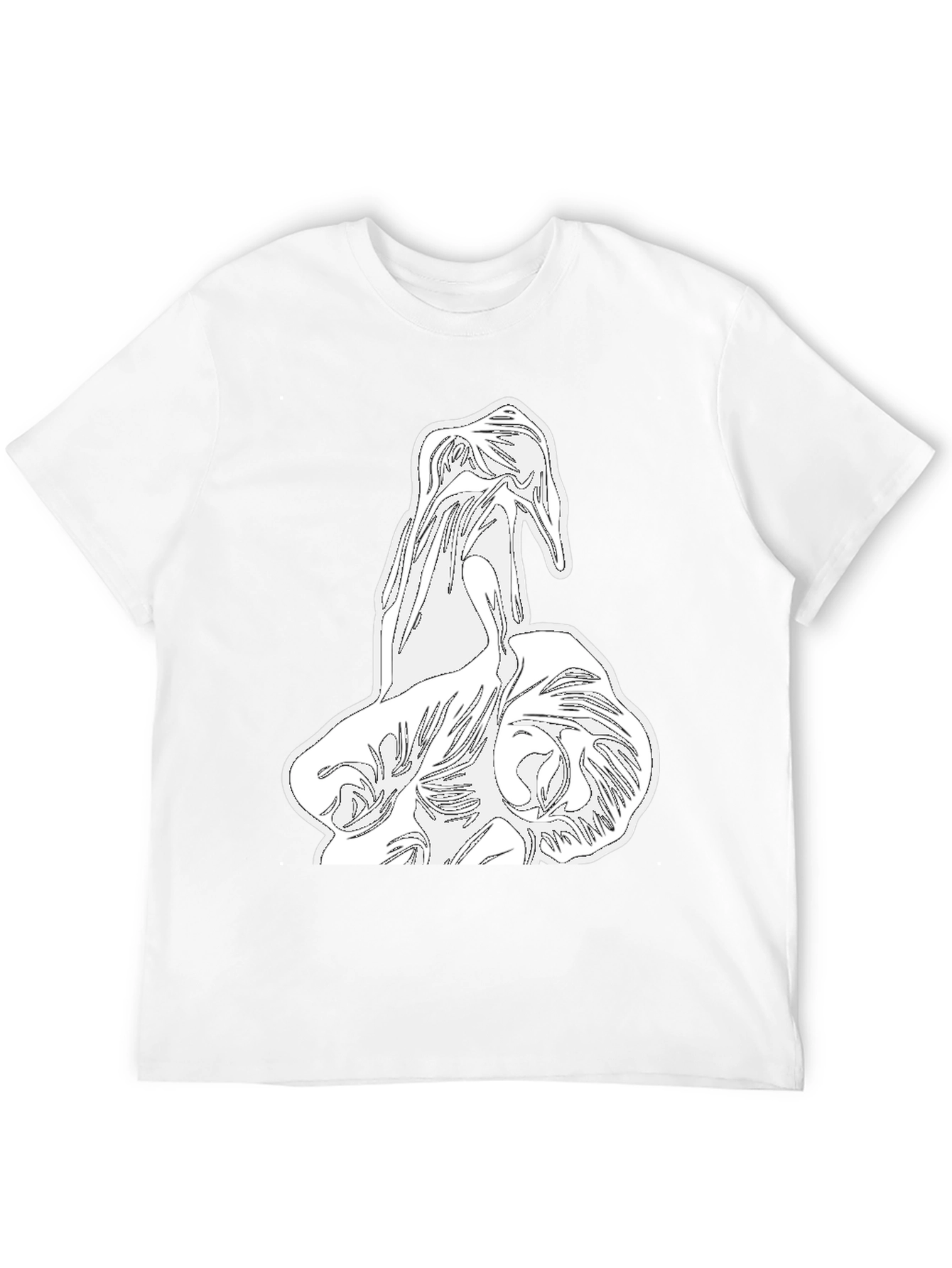 Black Abstract Graphic Print Black T-Shirt view 12