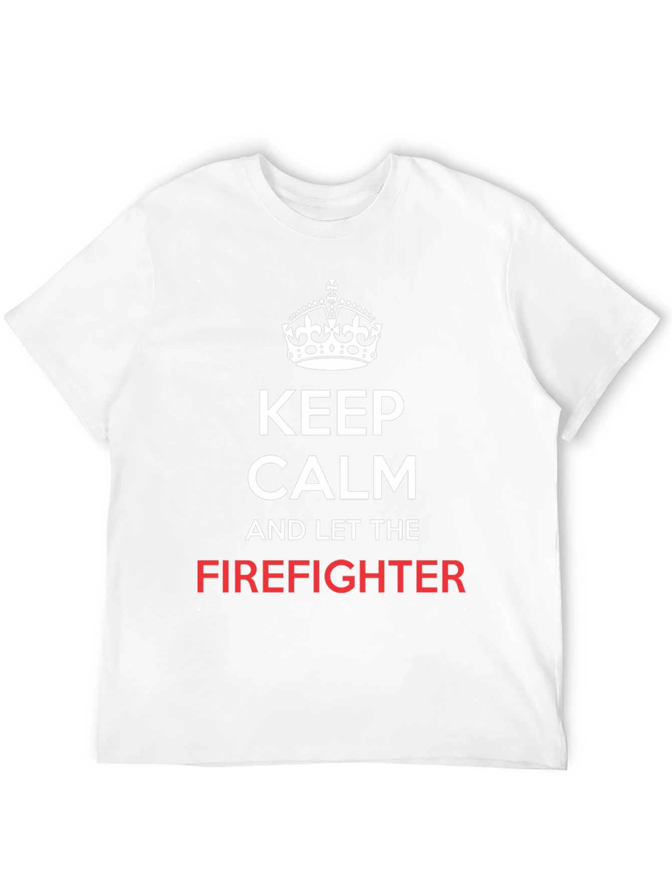 Black Keep Calm Firefighter Tee - Black Cotton T-Shirt view 12