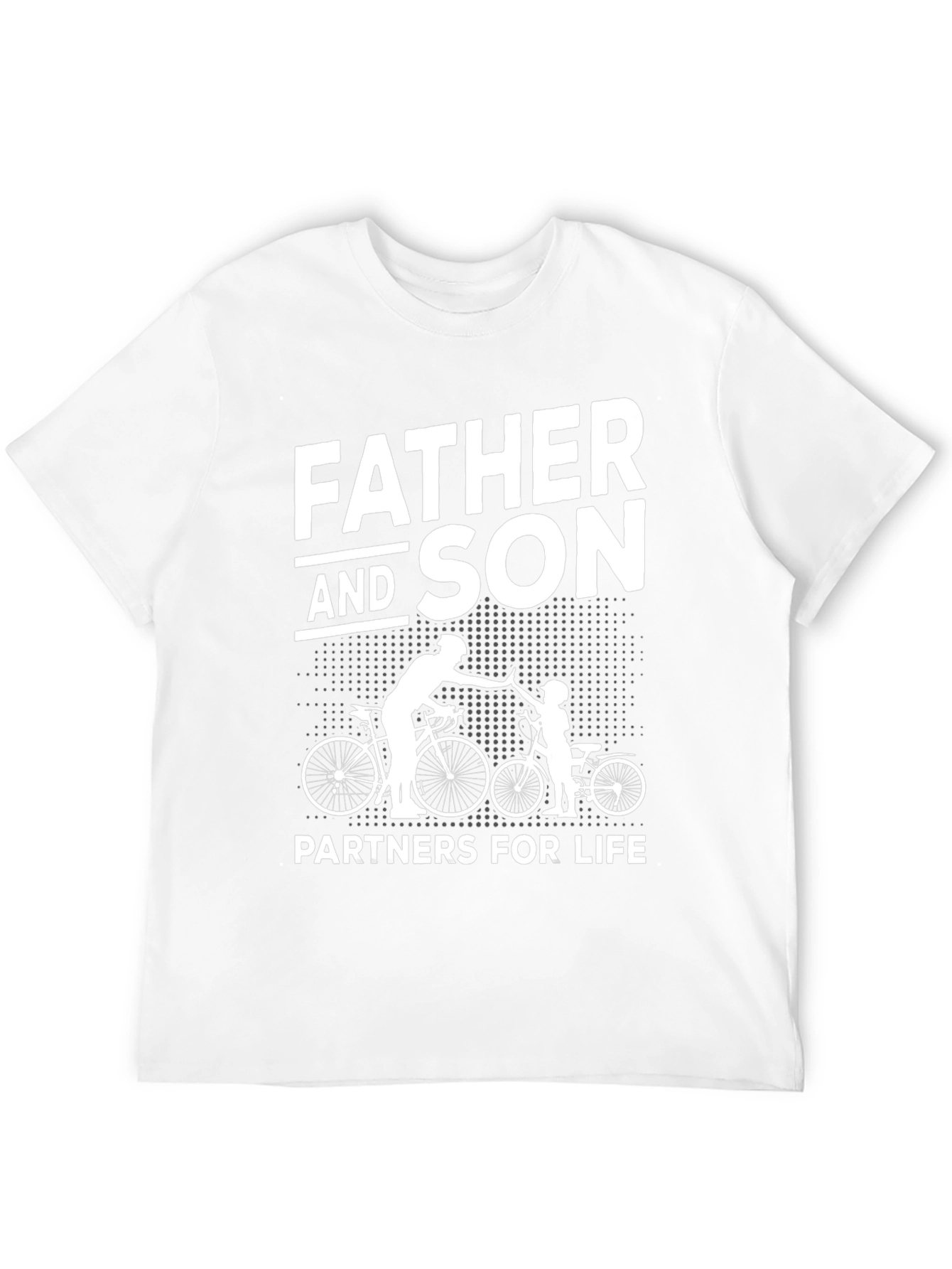 Black Father and Son Biking Partners T-Shirt view 12