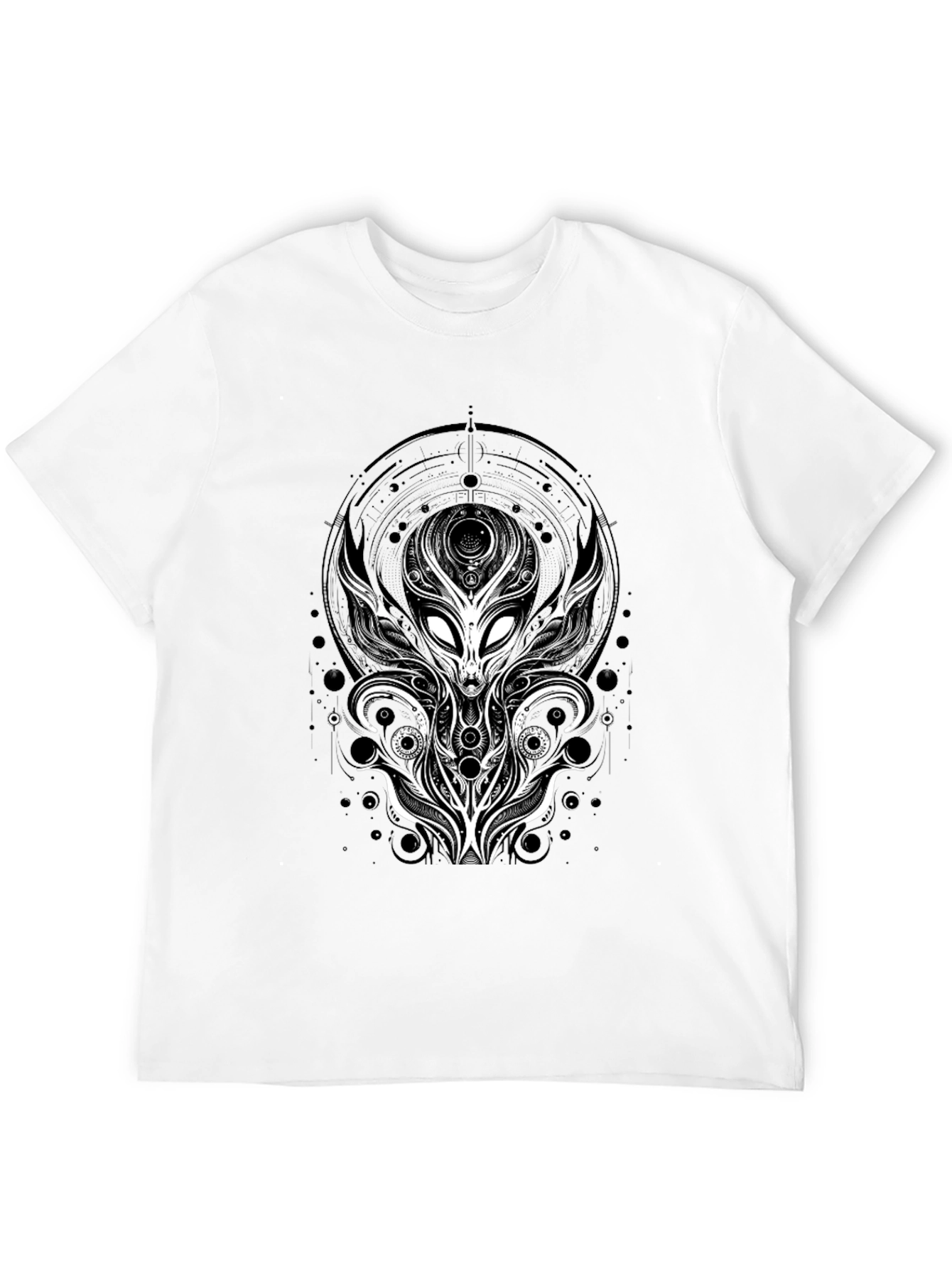 Black Alien Graphic Tee - Unique Design Black T-Shirt view 12