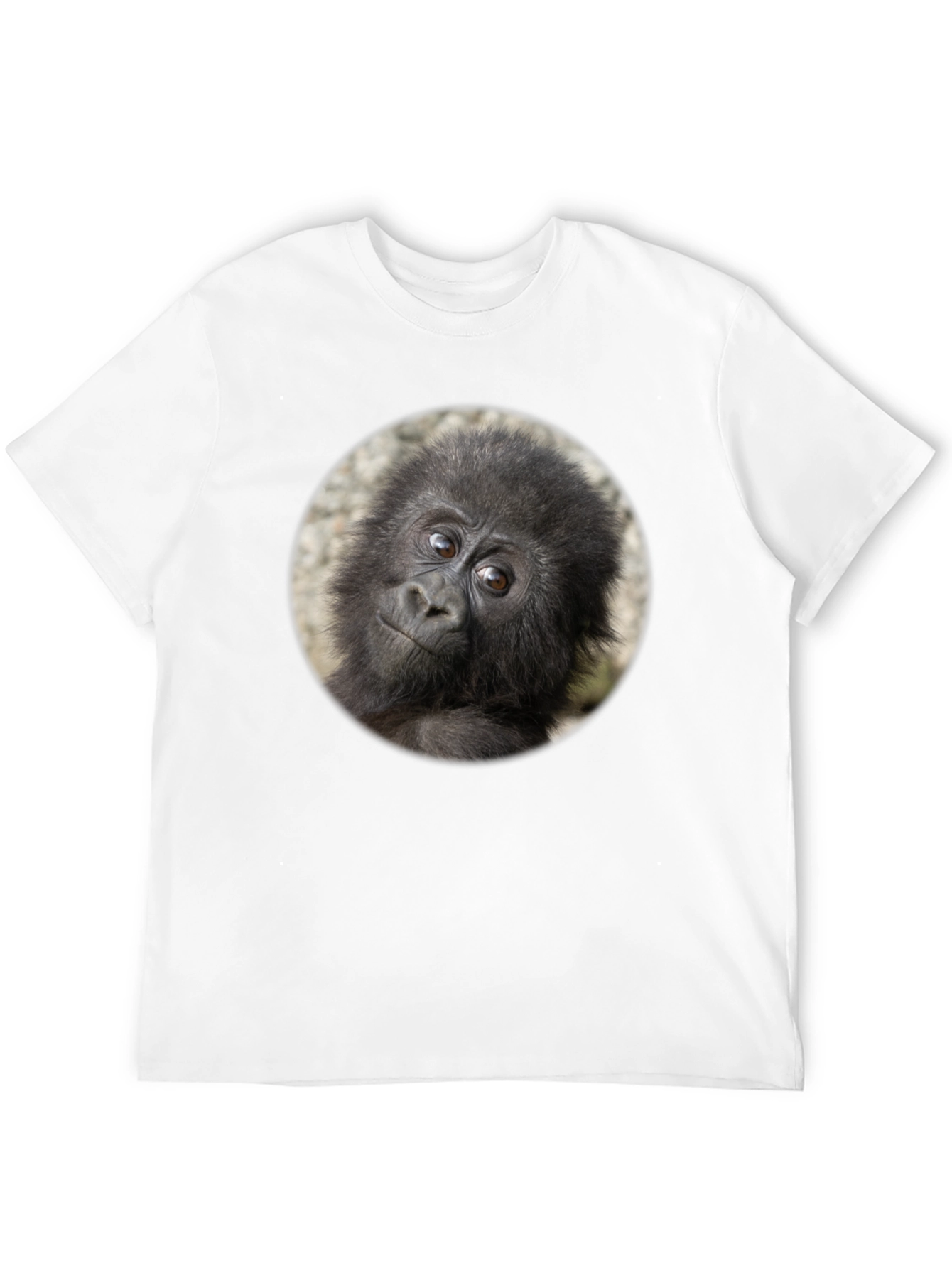 Black Cool Gorilla Portrait Black T-Shirt view 12
