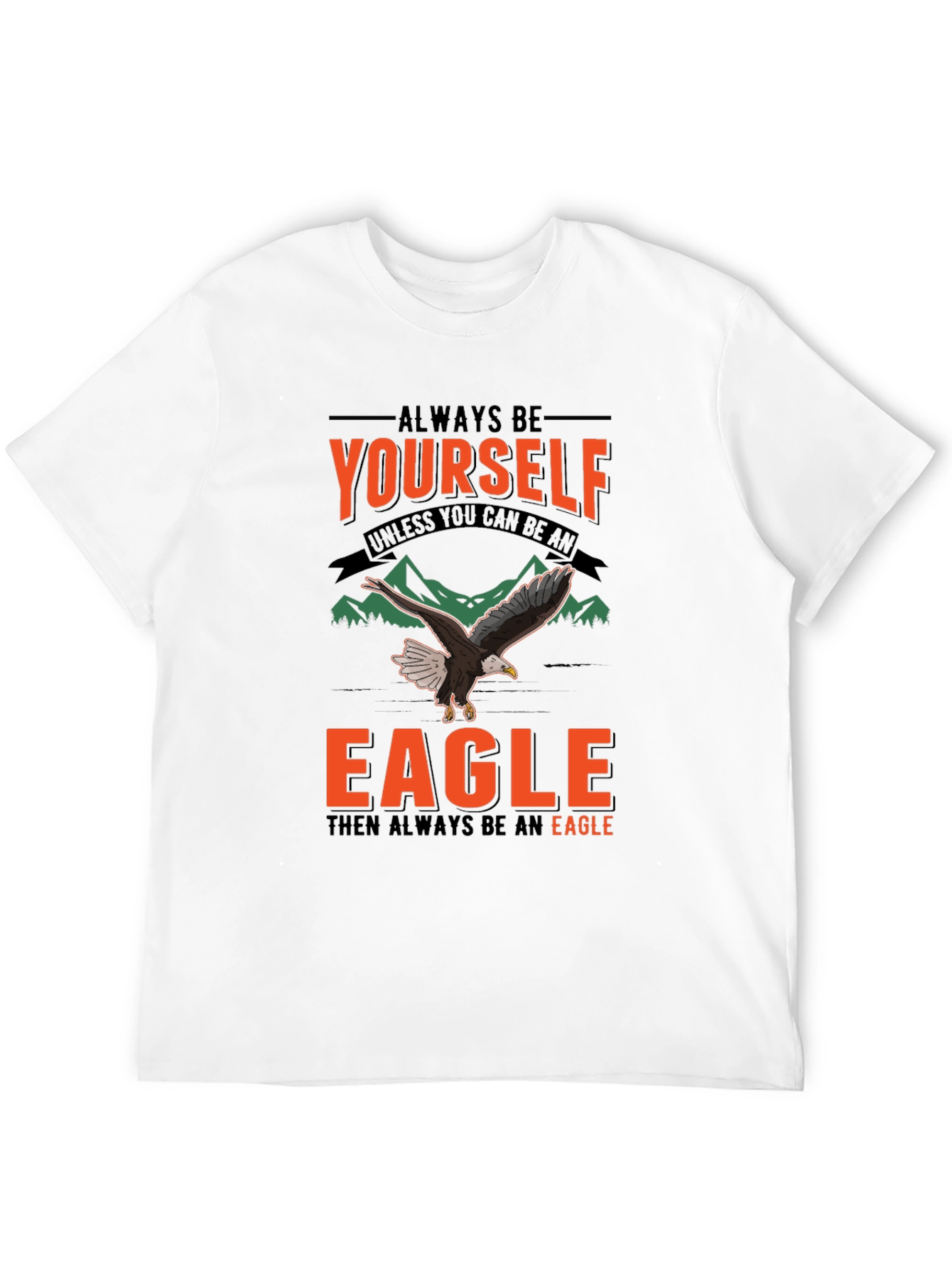 Black Always Be Yourself Eagle Graphic T-Shirt view 12