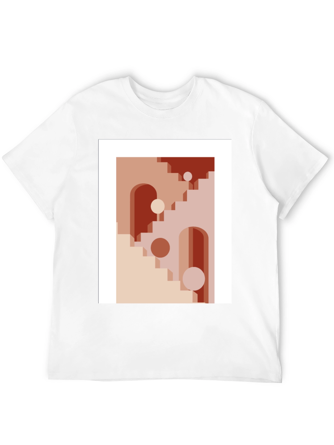 Black Abstract Geometric Graphic Print T-Shirt view 12