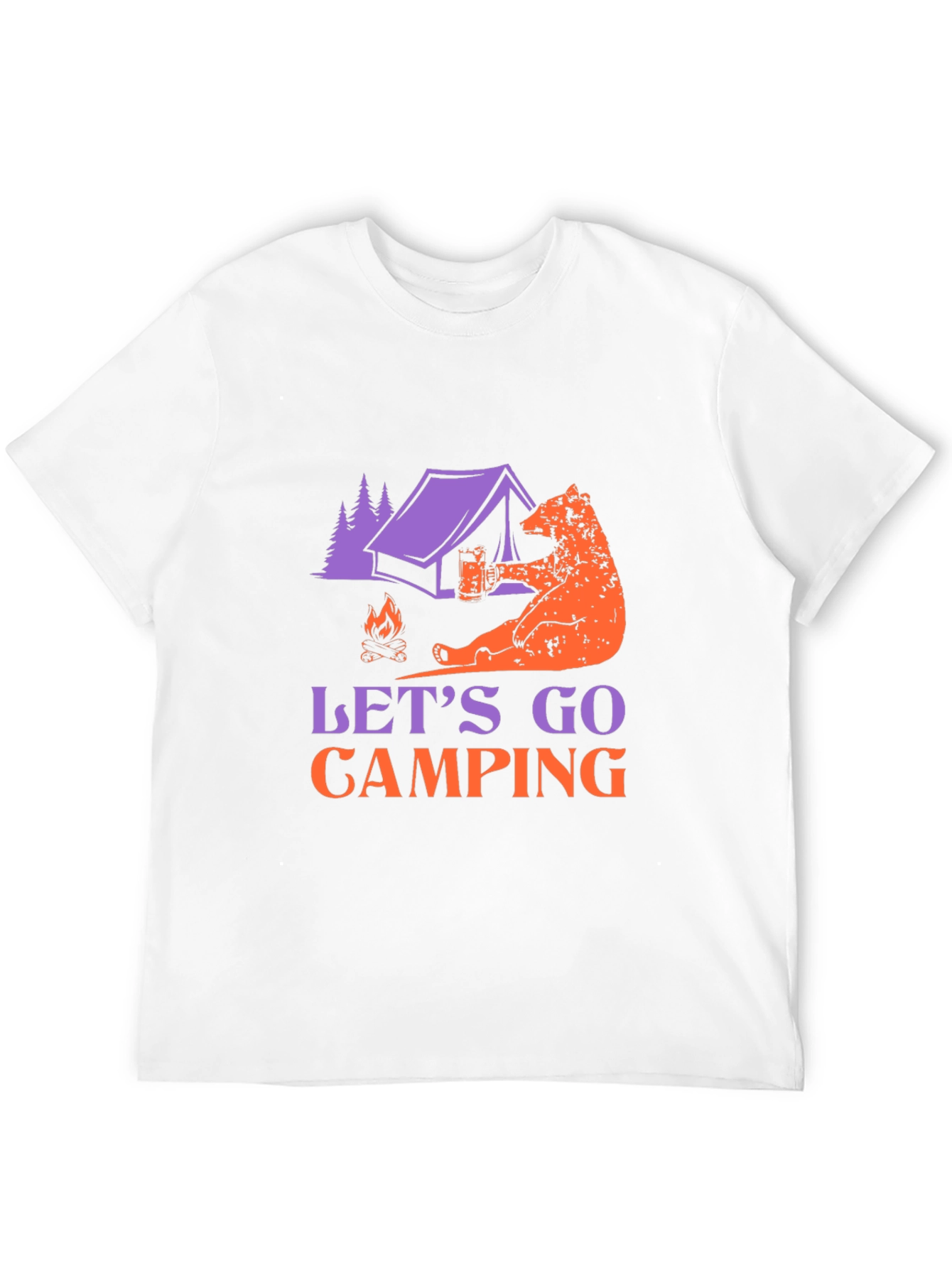 Black Camping Bear T-Shirt view 12