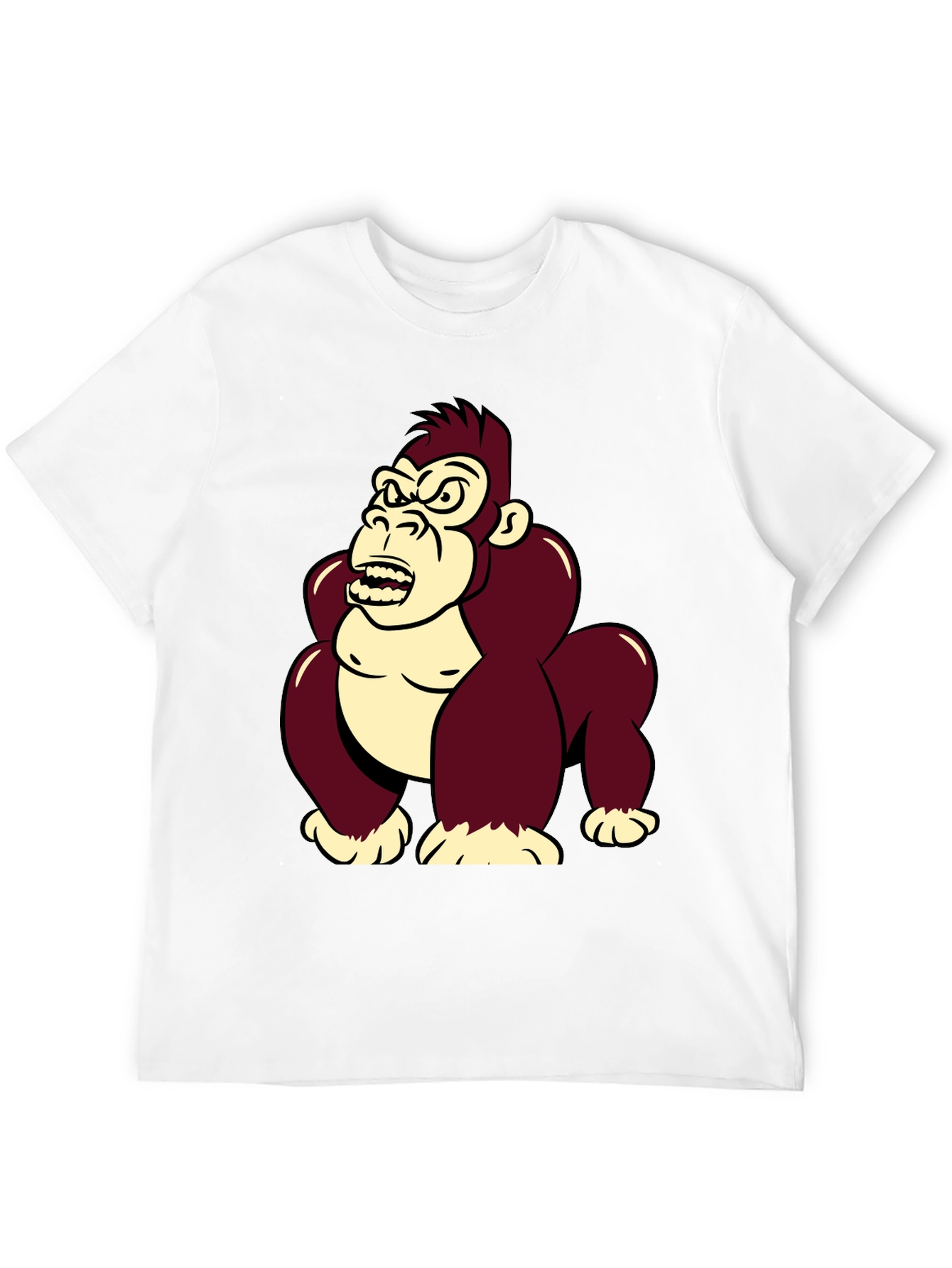 Black Angry Gorilla Graphic T-Shirt - Cool Cartoon Design view 12