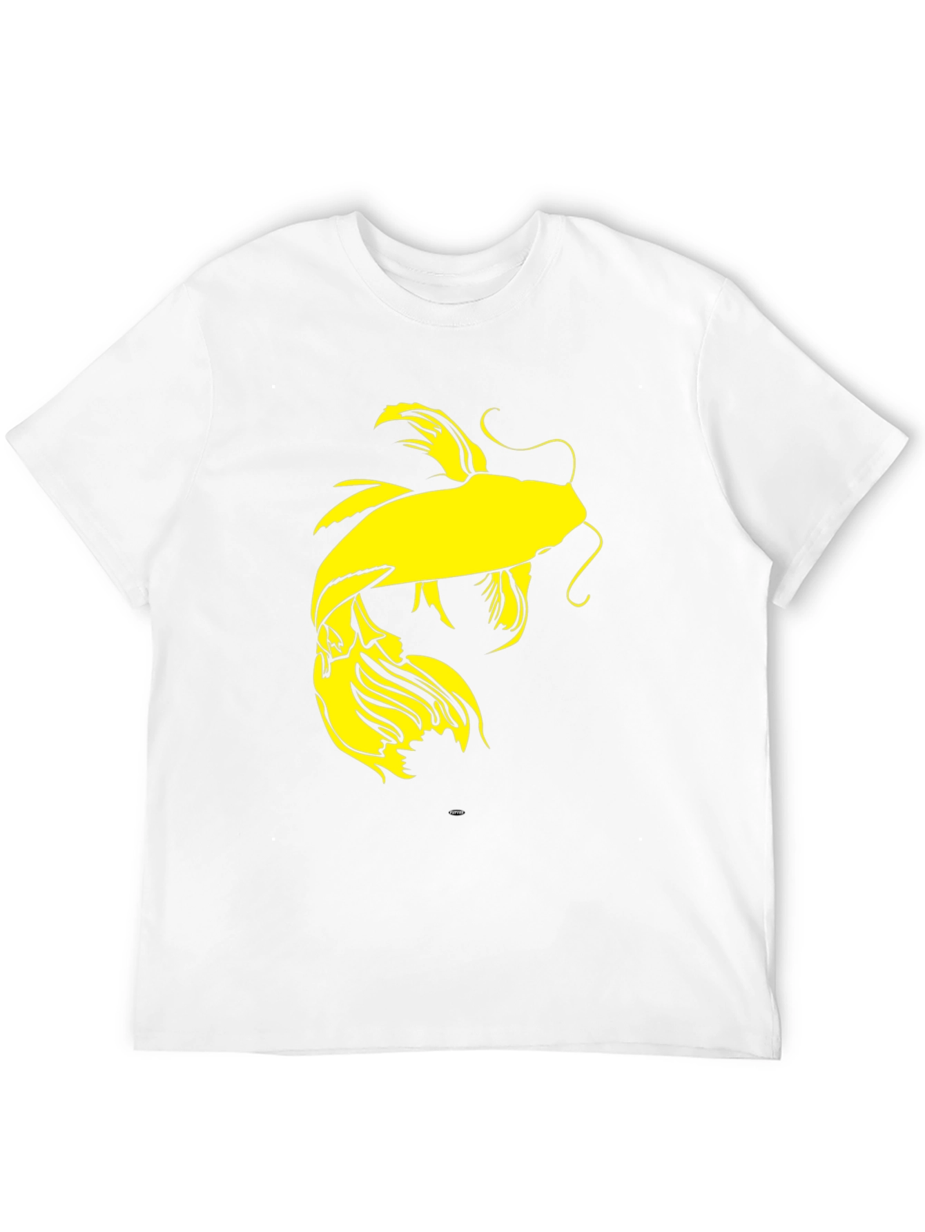 Black Koi Fish Graphic Tee - Black Cotton Blend view 12