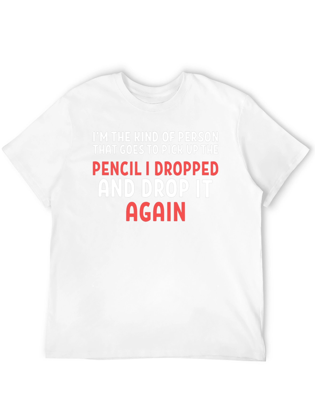 Black Funny Pencil Dropping T-Shirt view 12