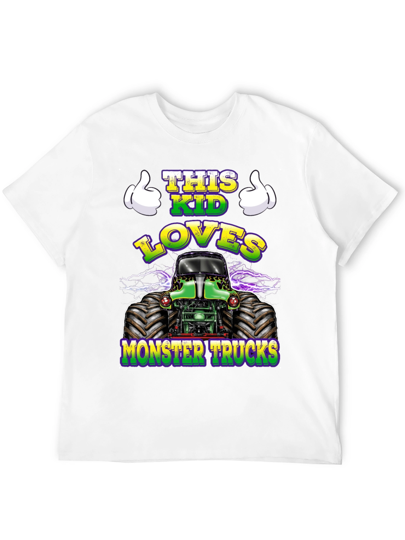 Black This Kid Loves Monster Trucks T-Shirt view 12