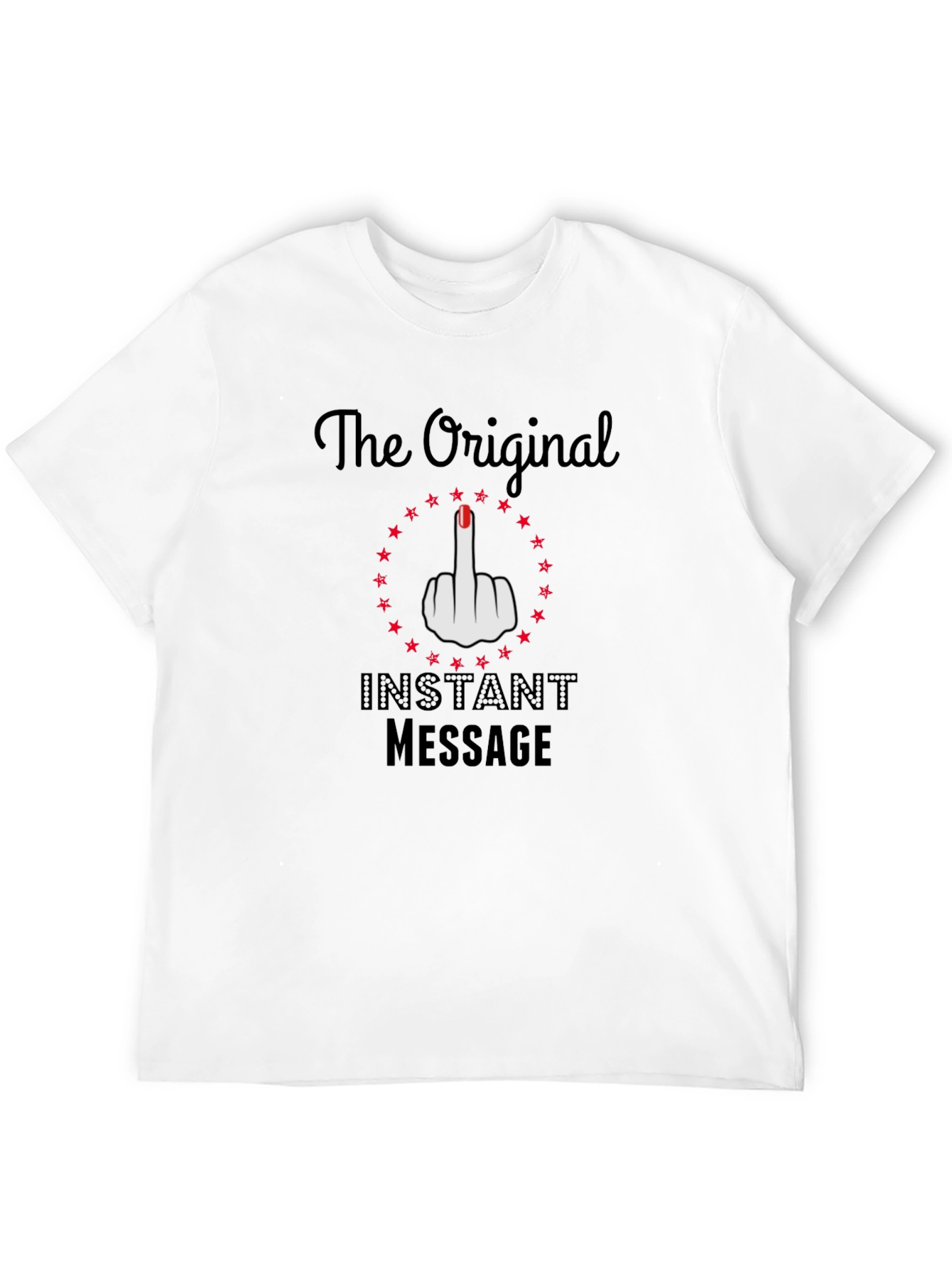 Black The Original Instant Message Graphic T-Shirt view 12