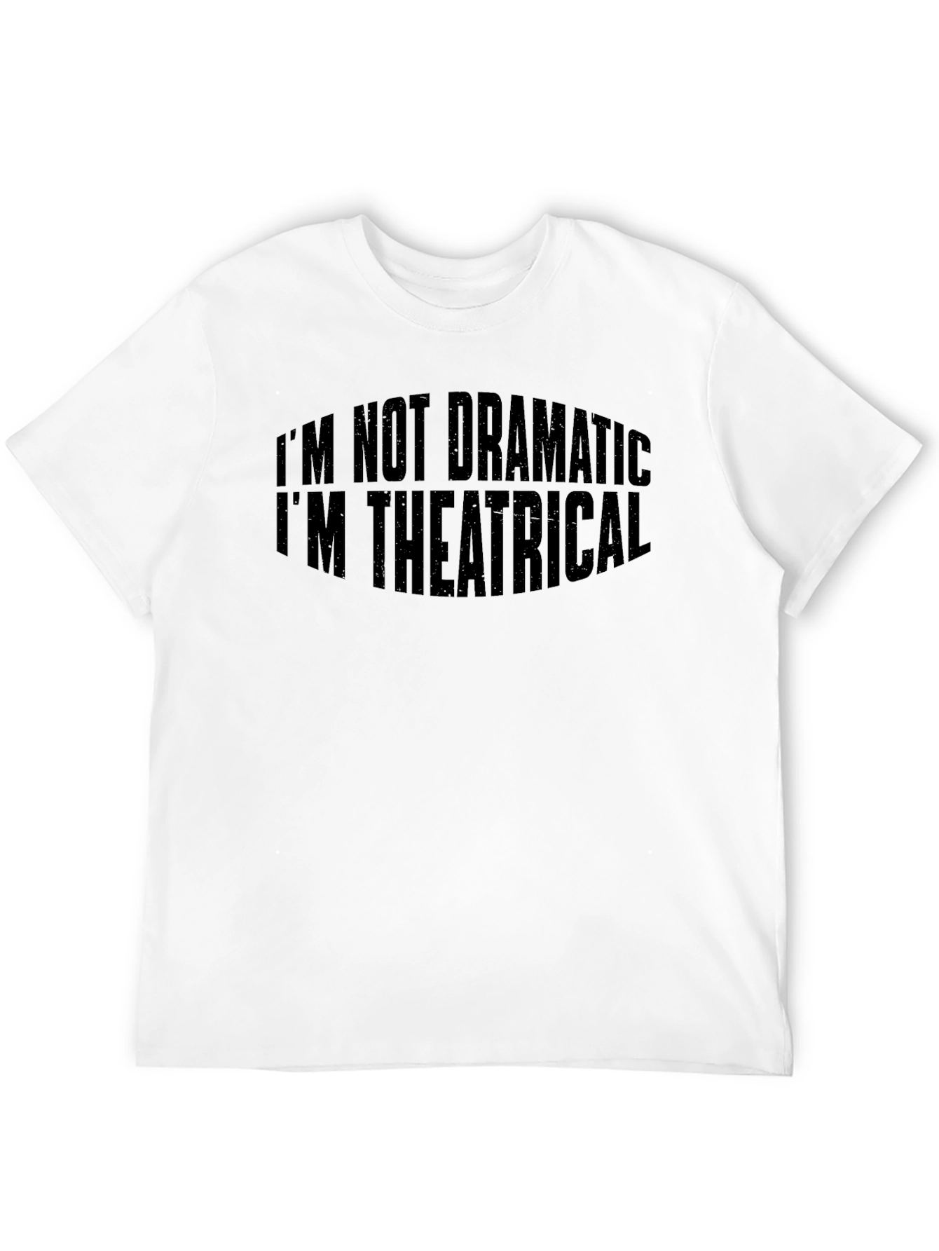 Black Theatrical Graphic Tee - Comical Statement Shirt view 12