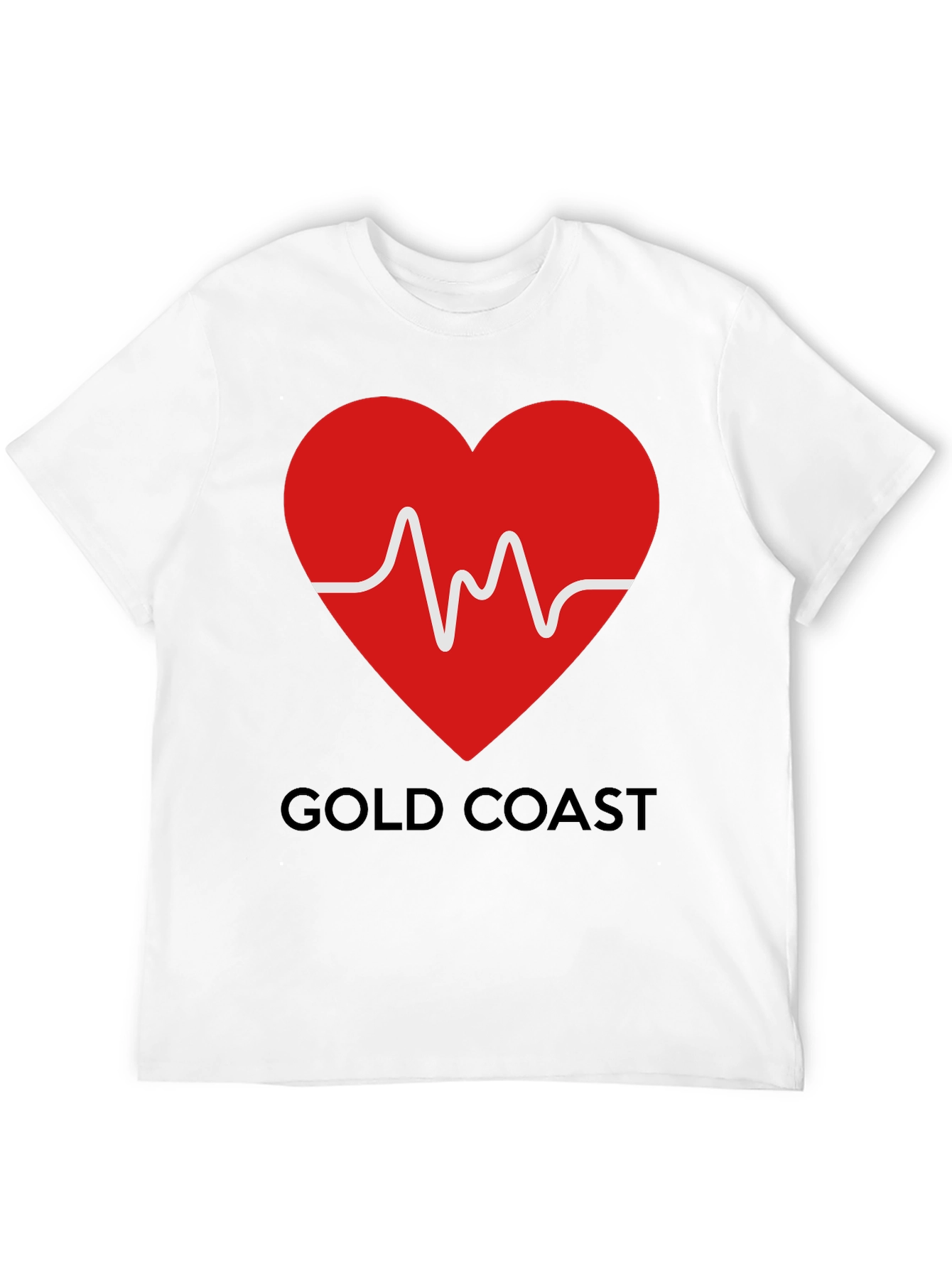 Black Gold Coast Heartbeat T-Shirt view 12