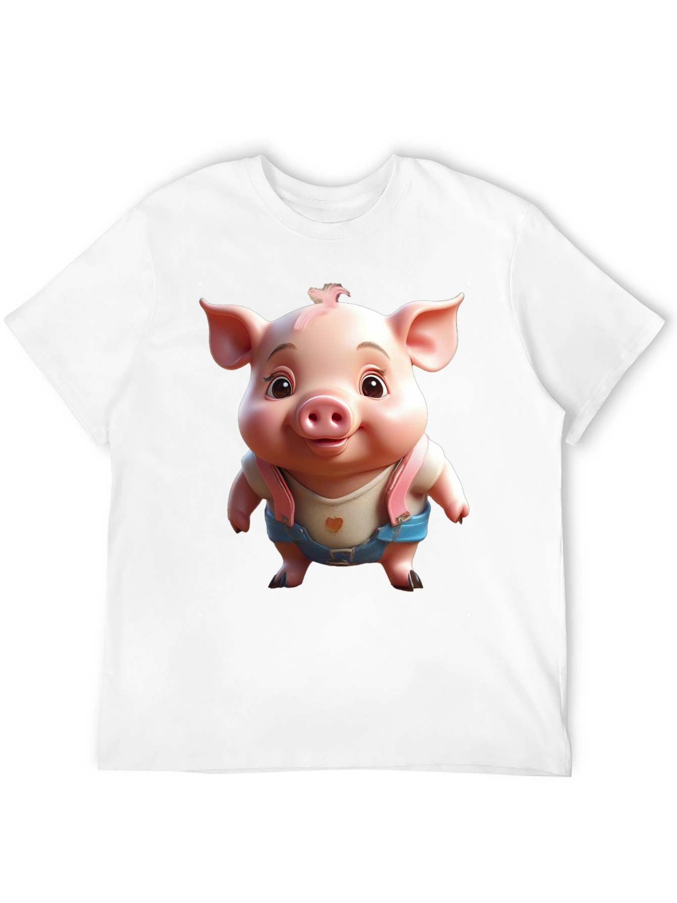 Black Cute Piglet Graphic Tee - Black view 12