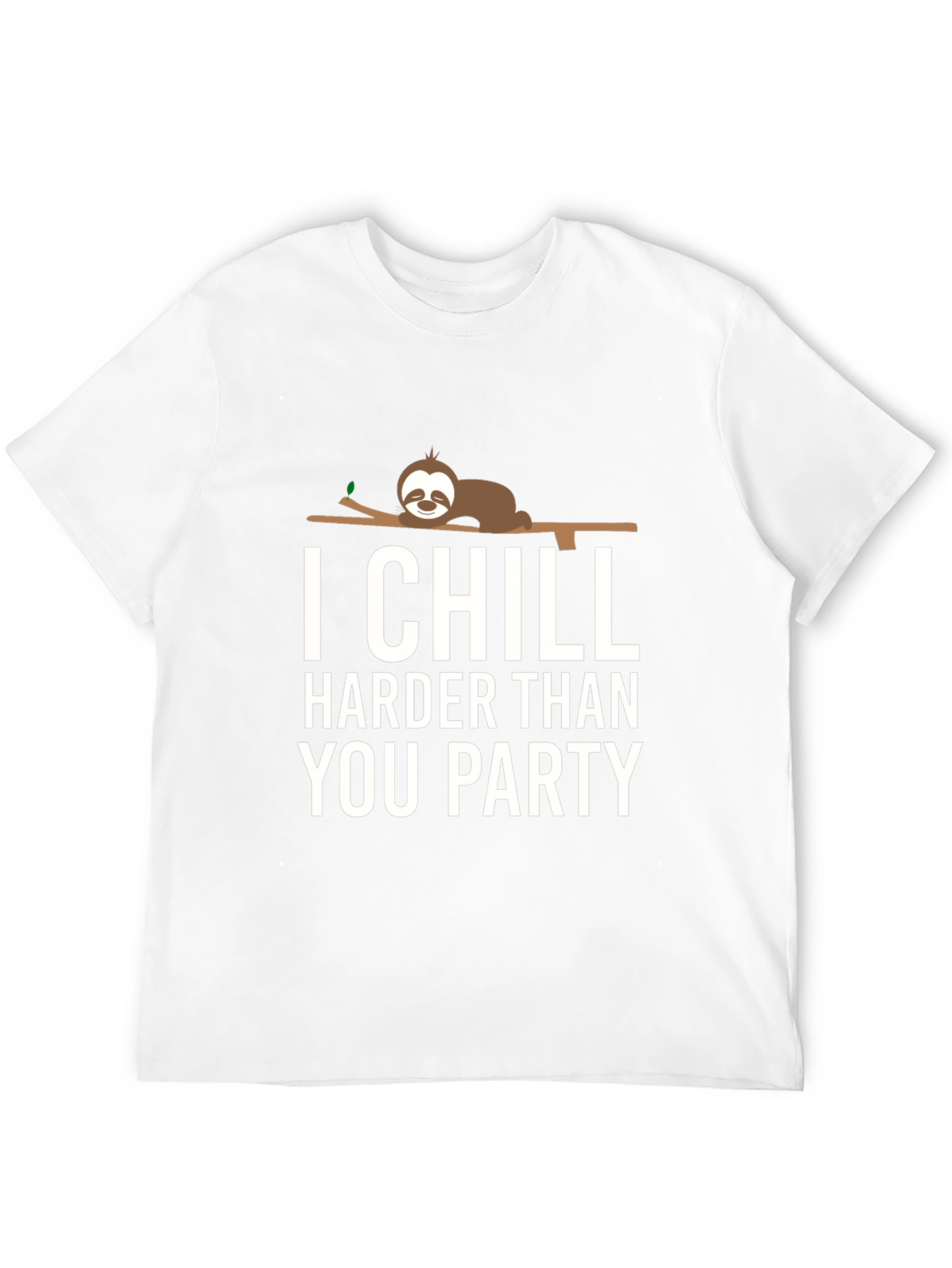 Black Chill Harder Sloth Graphic Tee - Relaxed Fit Black T-Shirt view 12