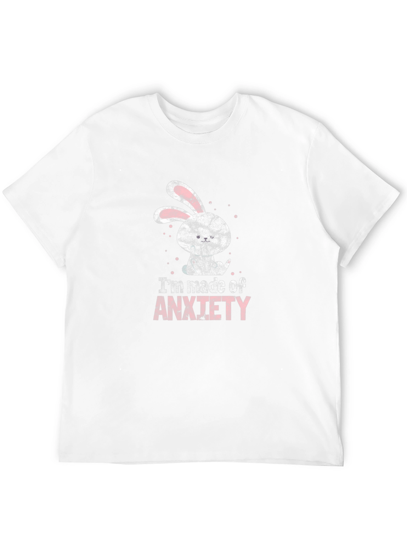 Black Anxiety Bunny Graphic T-Shirt - Soft Cotton Tee view 12