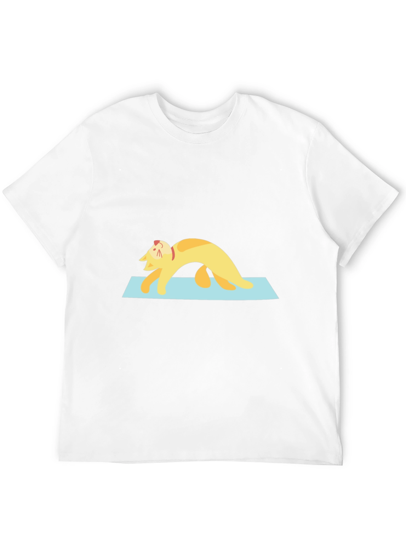 Black Yoga Cat Black T-Shirt view 12