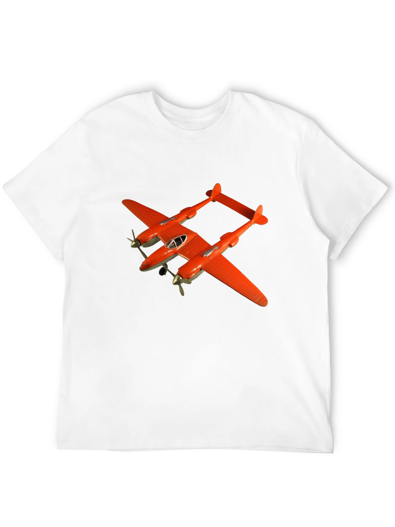 Black Retro Plane T-Shirt - Black Cotton Tee view 12