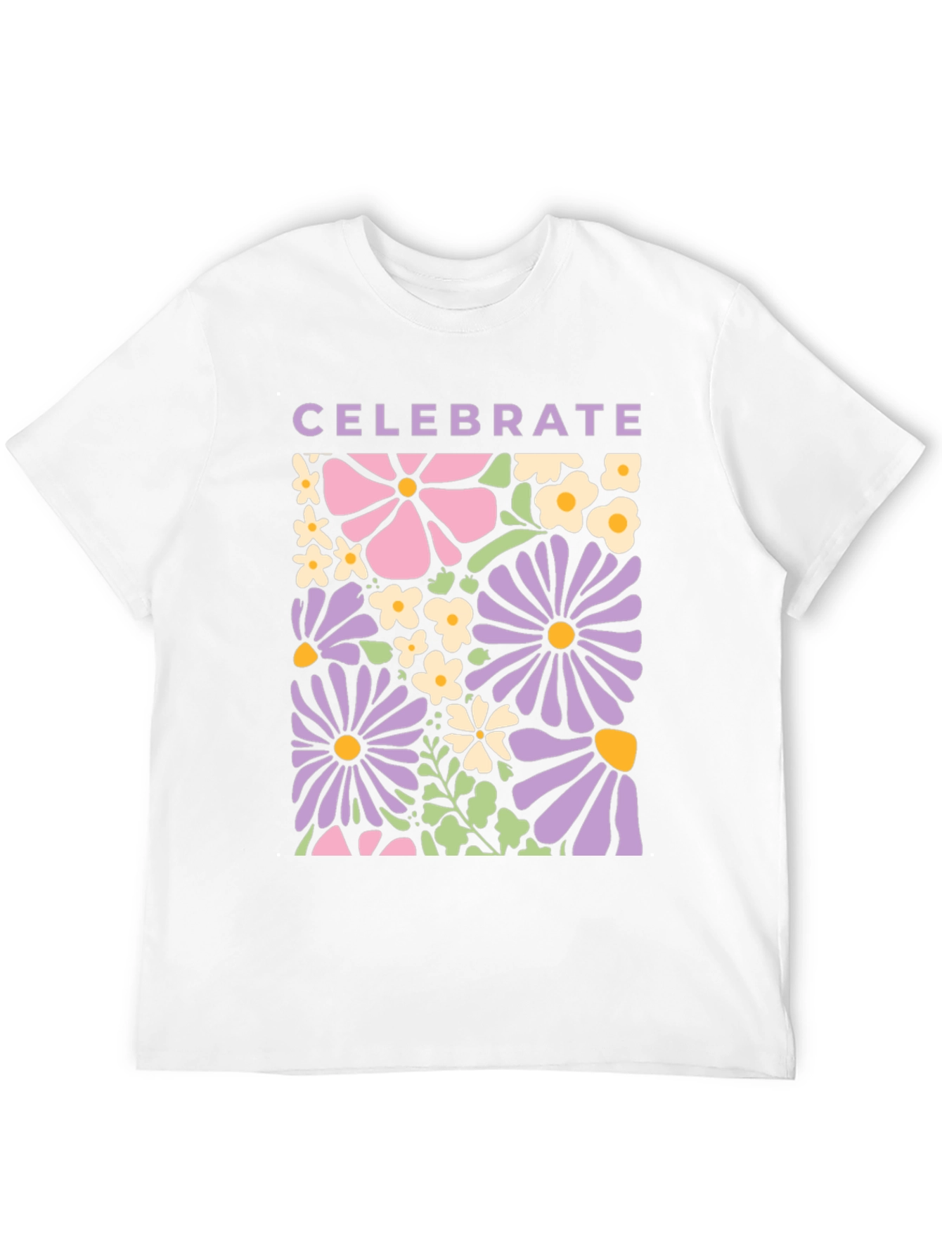 Black Celebrate Floral Graphic Tee - Retro Flower Power Shirt view 12