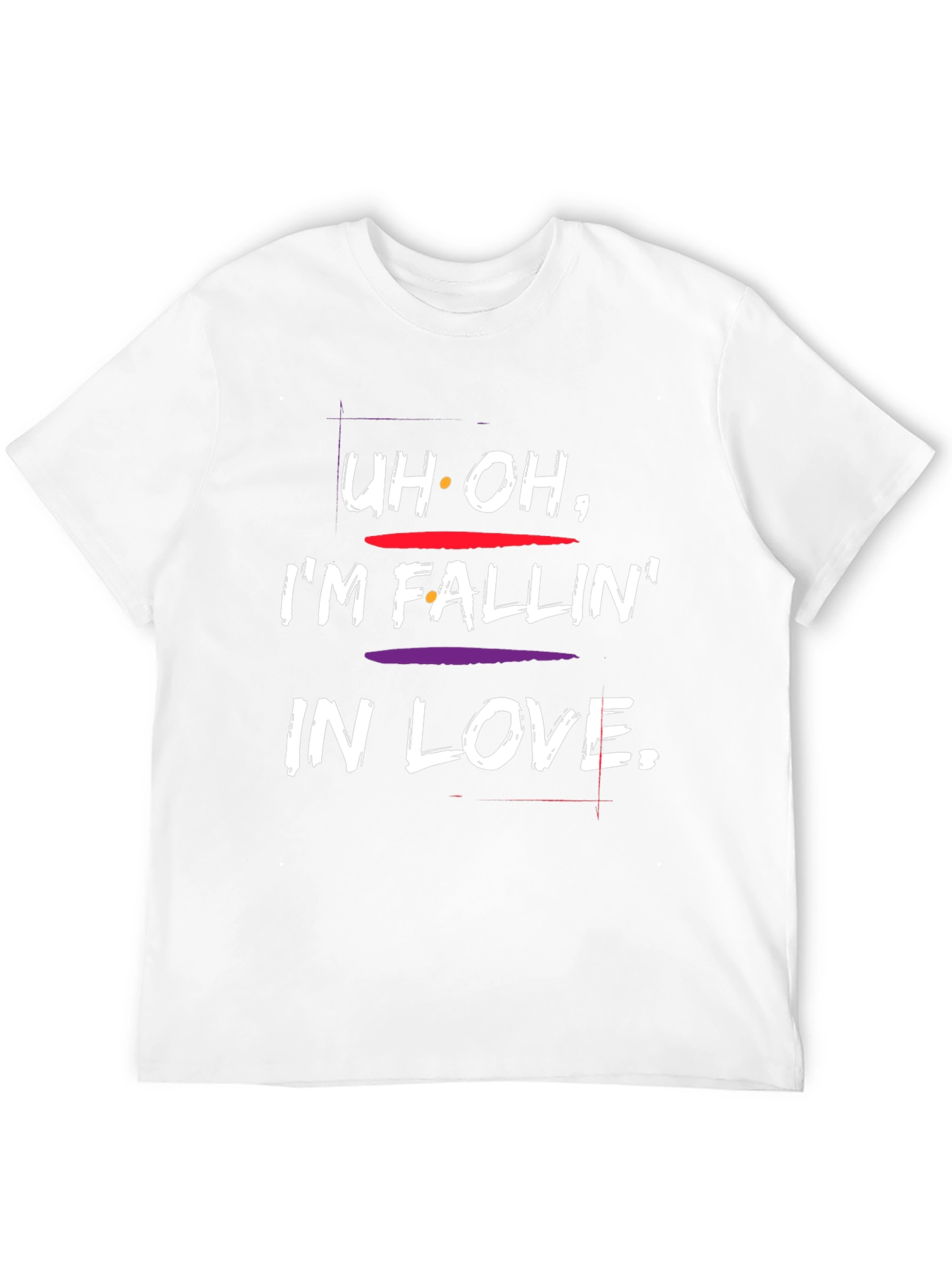 Black Uh Oh I'm Fallin' In Love T-Shirt view 12