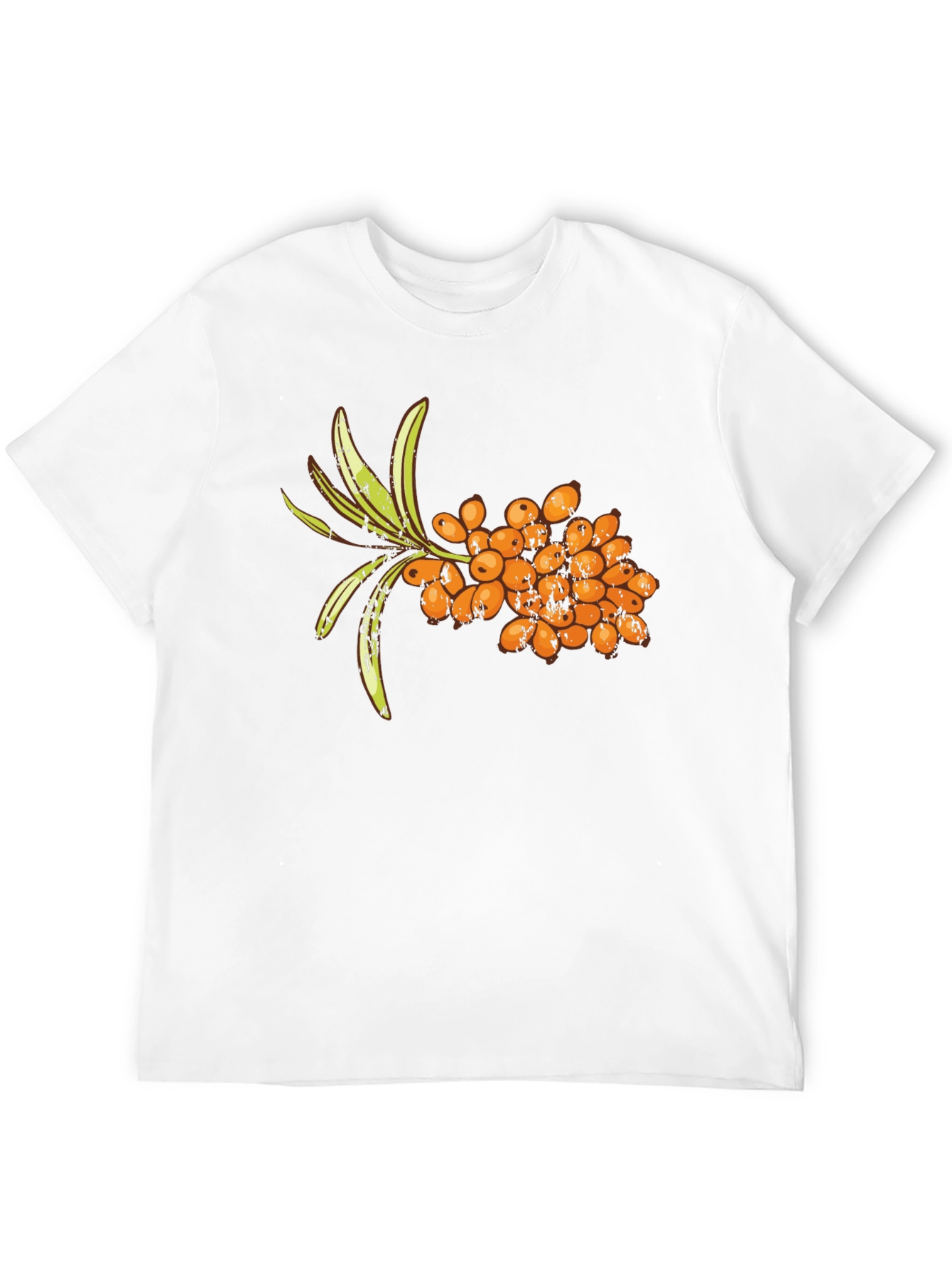 Black Sea Buckthorn Berry T-Shirt - Unique Fruit Design view 12