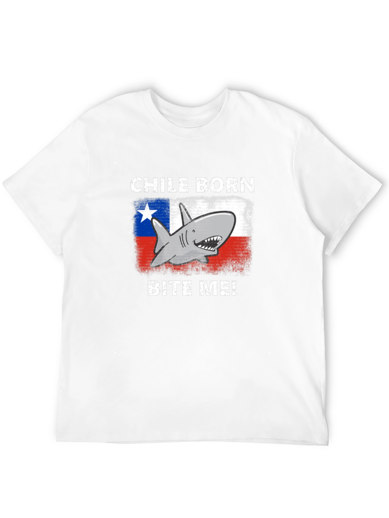 Black Chile Born Shark Bite Me! Graphic T-Shirt view 12