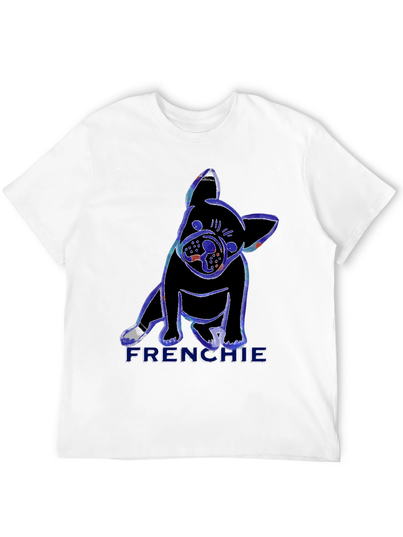 Black Frenchie Dog Graphic T-Shirt view 12