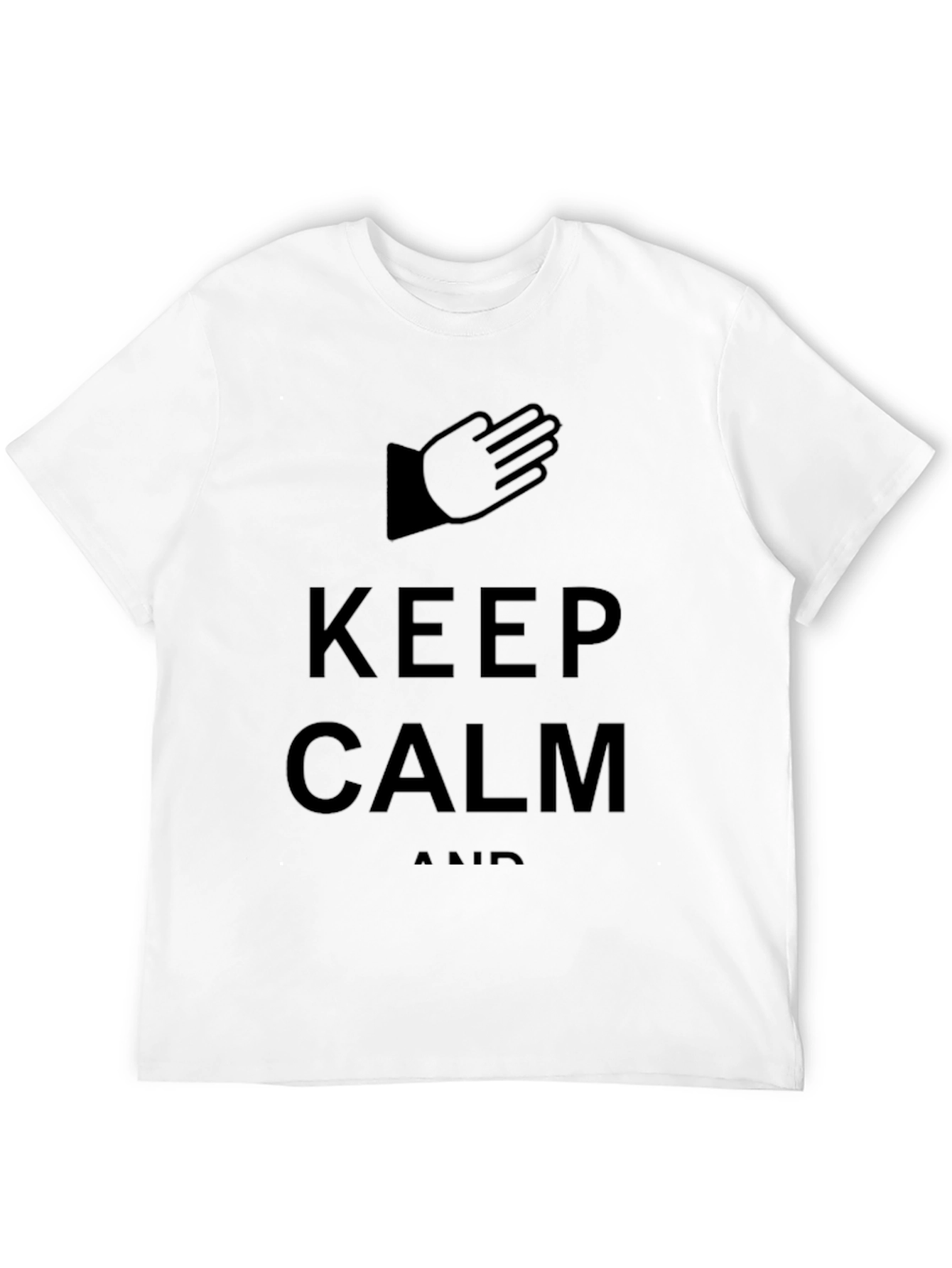 Black Keep Calm Black Graphic T-Shirt view 12