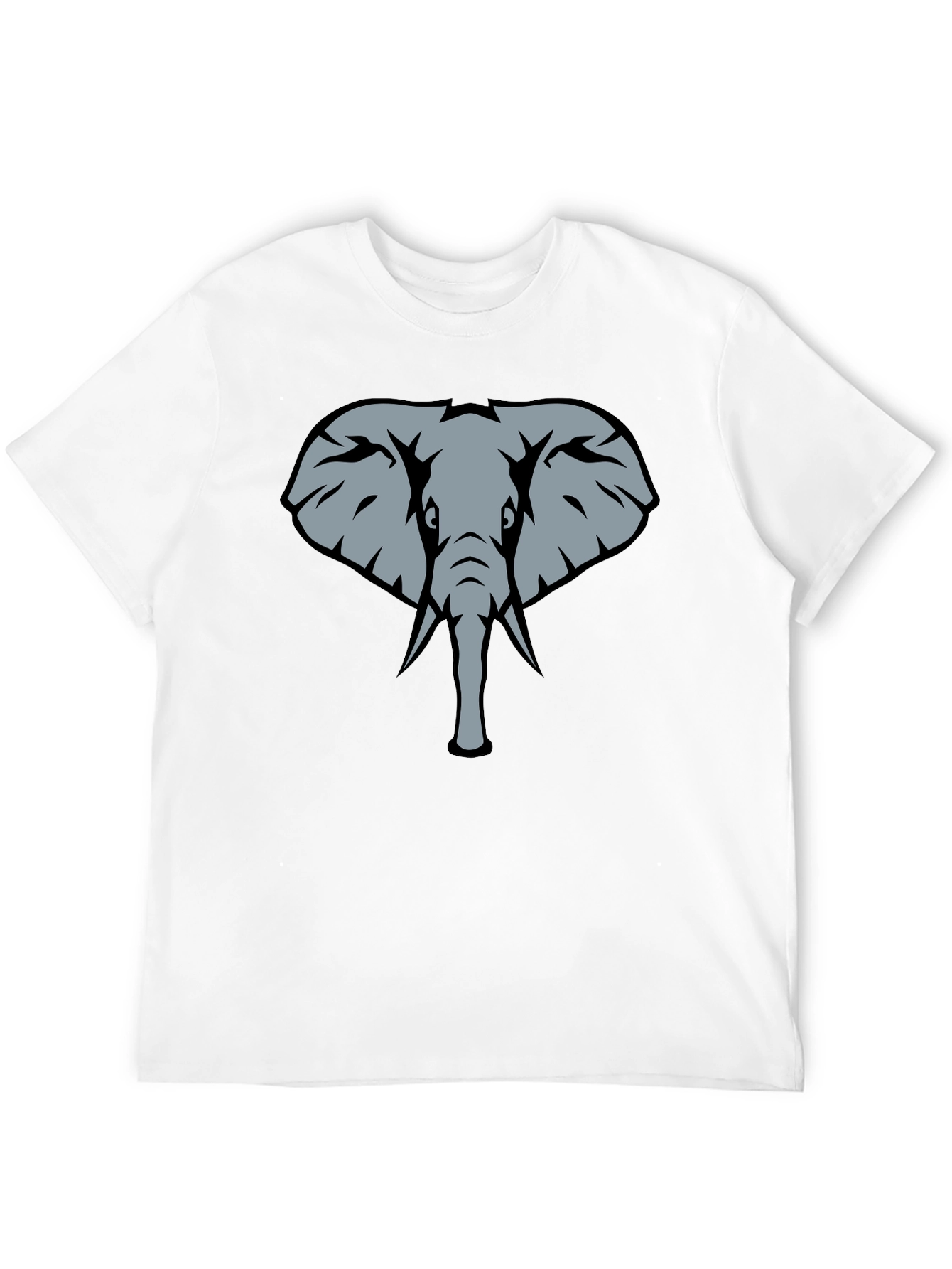 Black Elephant Graphic Print Black T-Shirt view 12