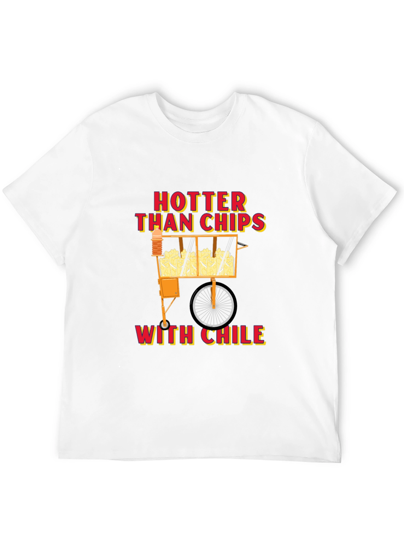 Black Hotter Than Chips with Chile Black Graphic T-Shirt view 12