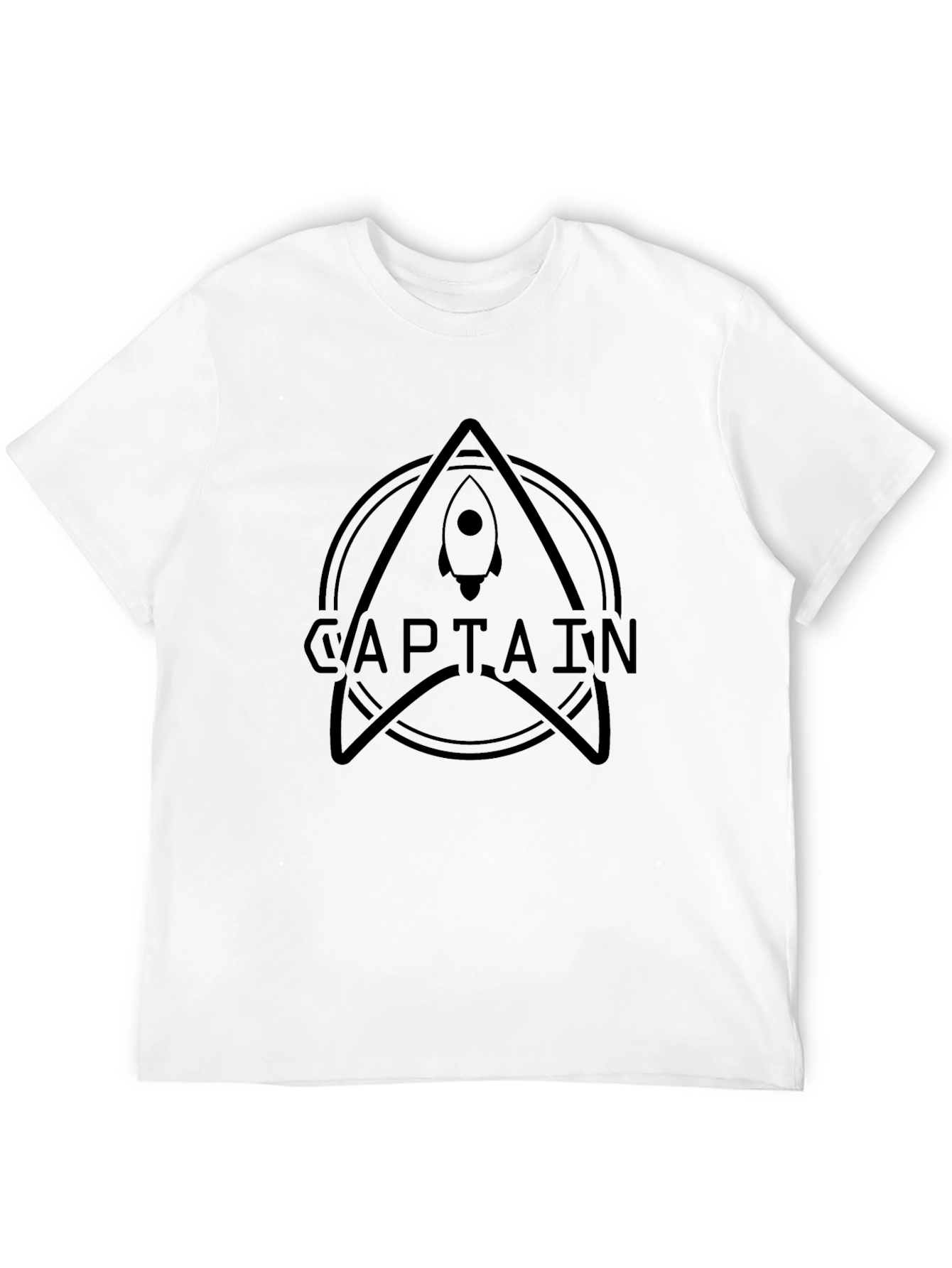 Black Captain Rocket Graphic T-Shirt - Black Cotton Blend view 12