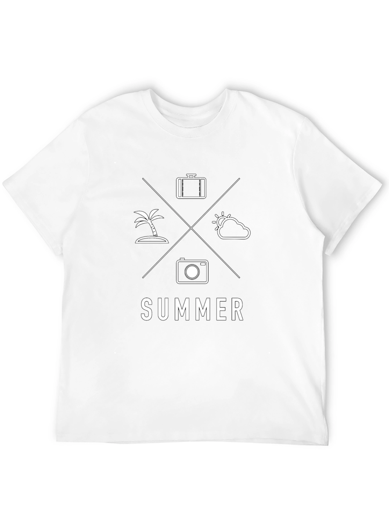 Black Summer Vacation Graphic Tee - Black Short Sleeve view 12