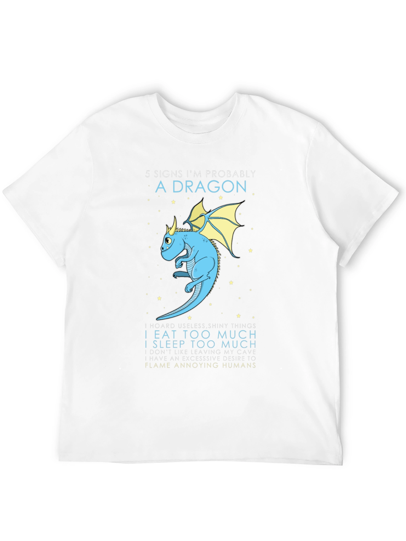 Black 5 Signs I'm Probably a Dragon Funny Graphic T-Shirt view 12