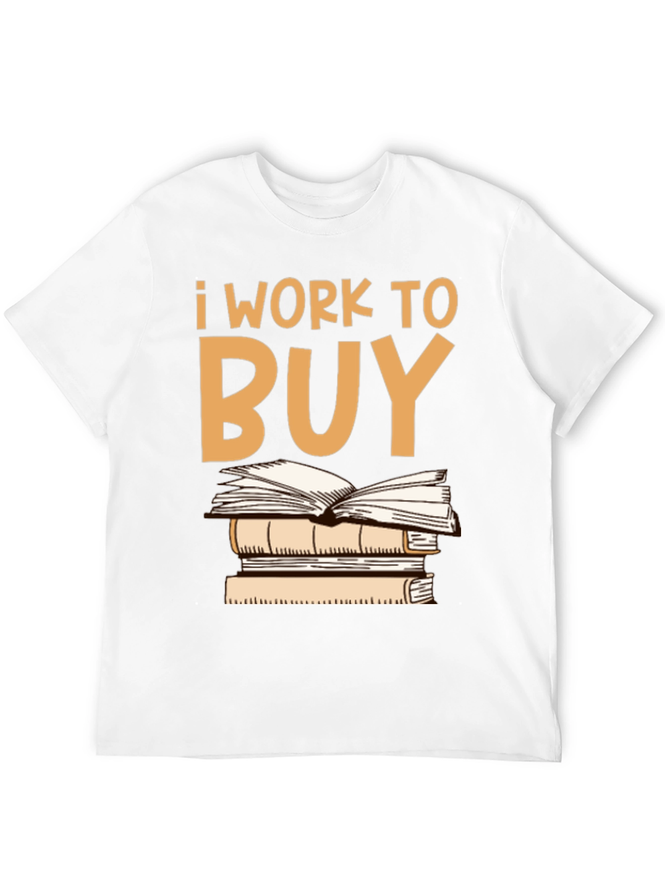 Black I Work To Buy Books Graphic Tee view 12