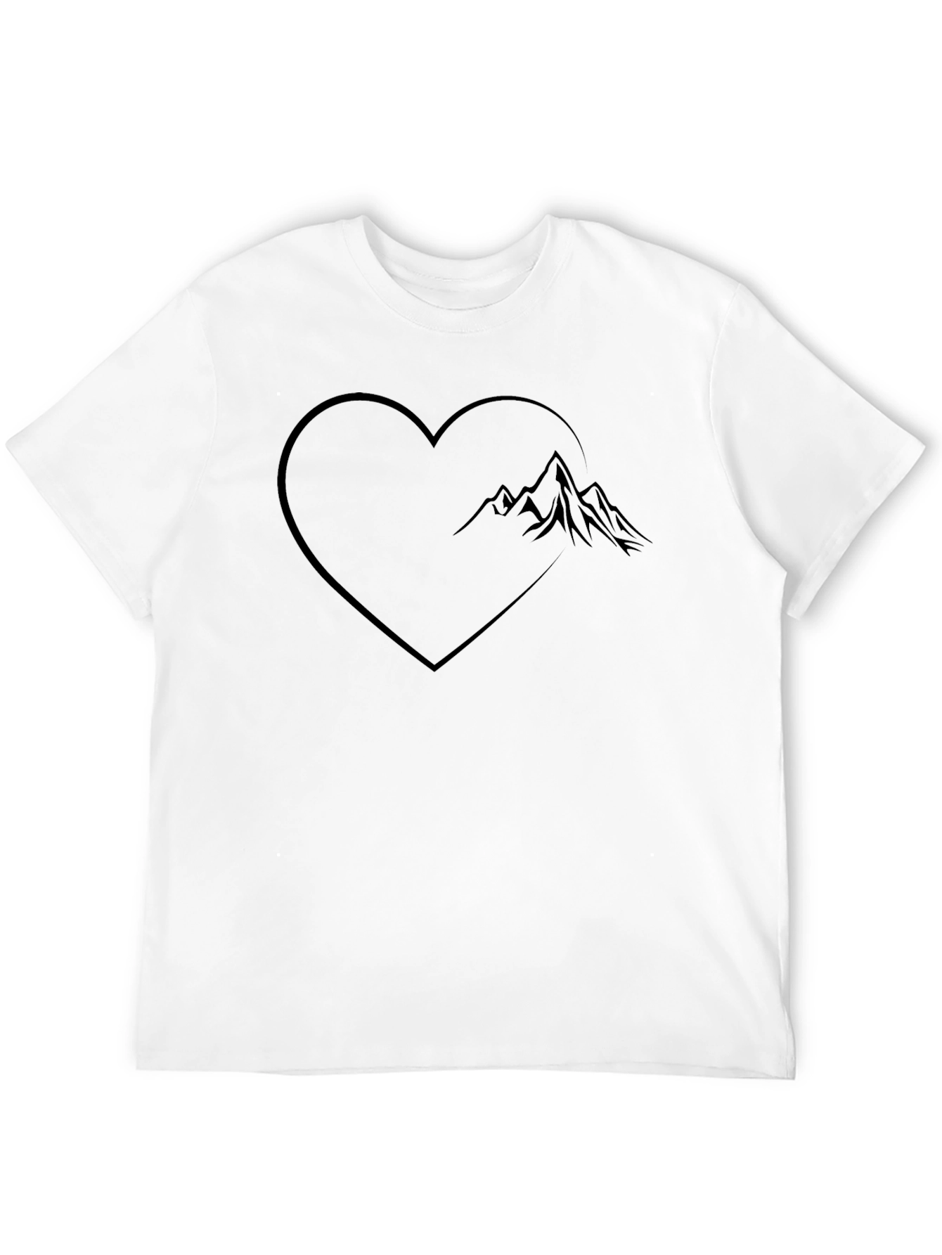 Black Mountain Heart Black T-Shirt view 12