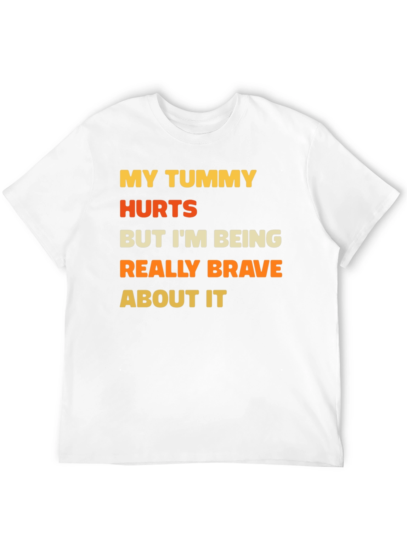 Black Funny Tummy Hurts Brave Graphic Tee view 12