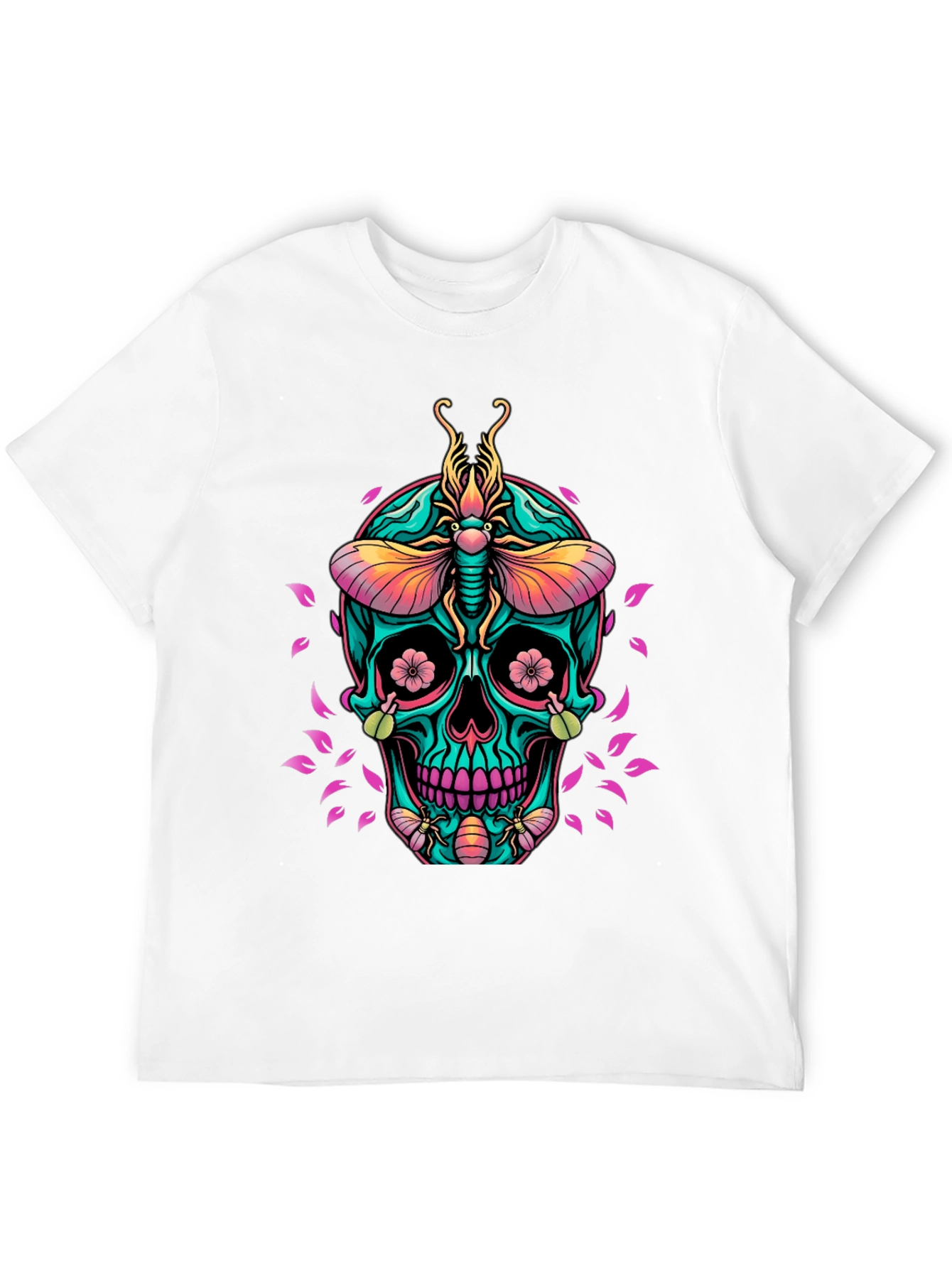 Black Skull & Bugs Graphic Tee view 12