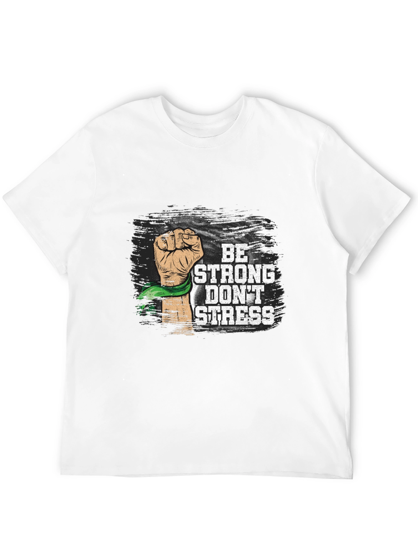 Black Be Strong Don't Stress Graphic Tee view 12