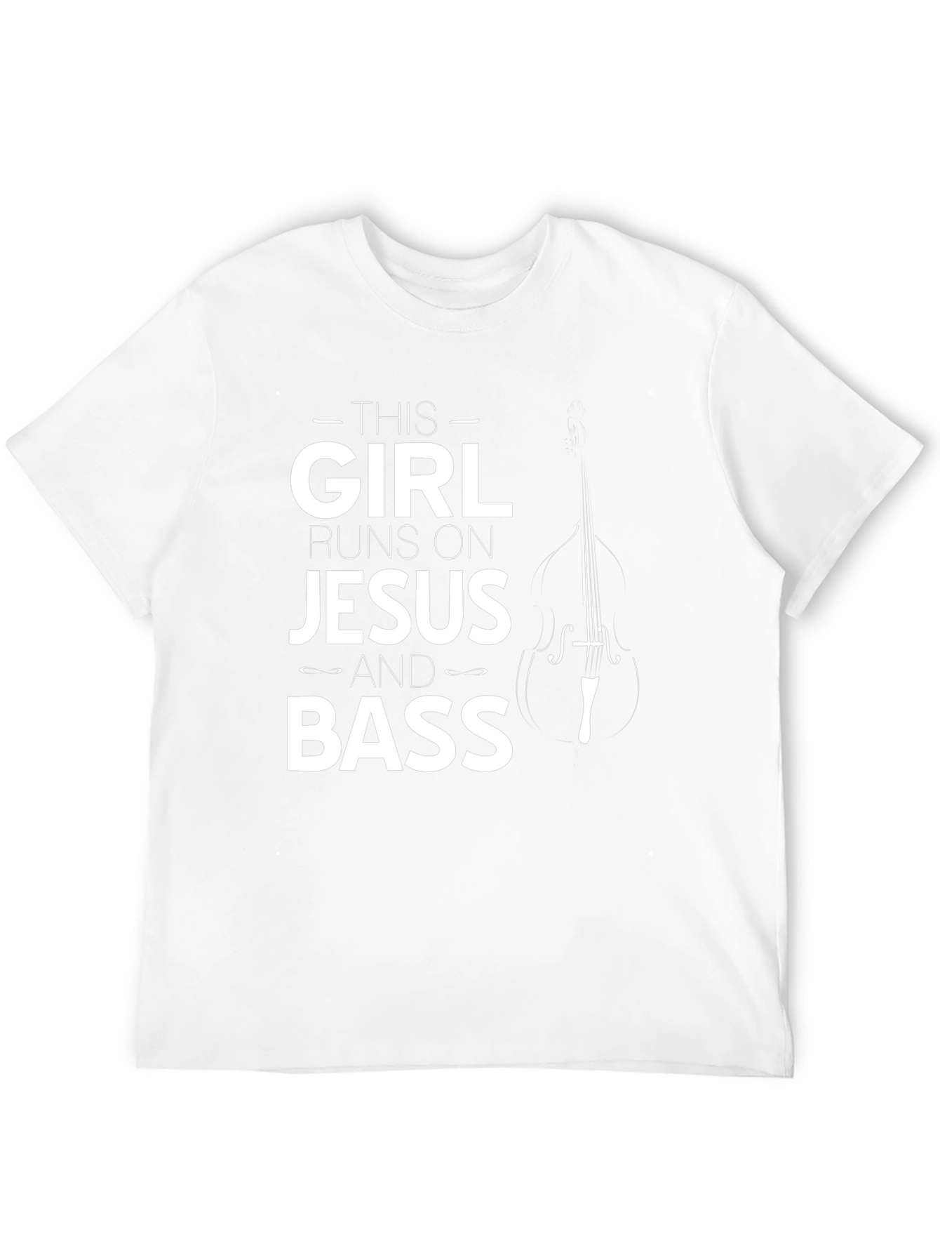 Black This Girl Runs on Jesus and Bass Black Tee view 12