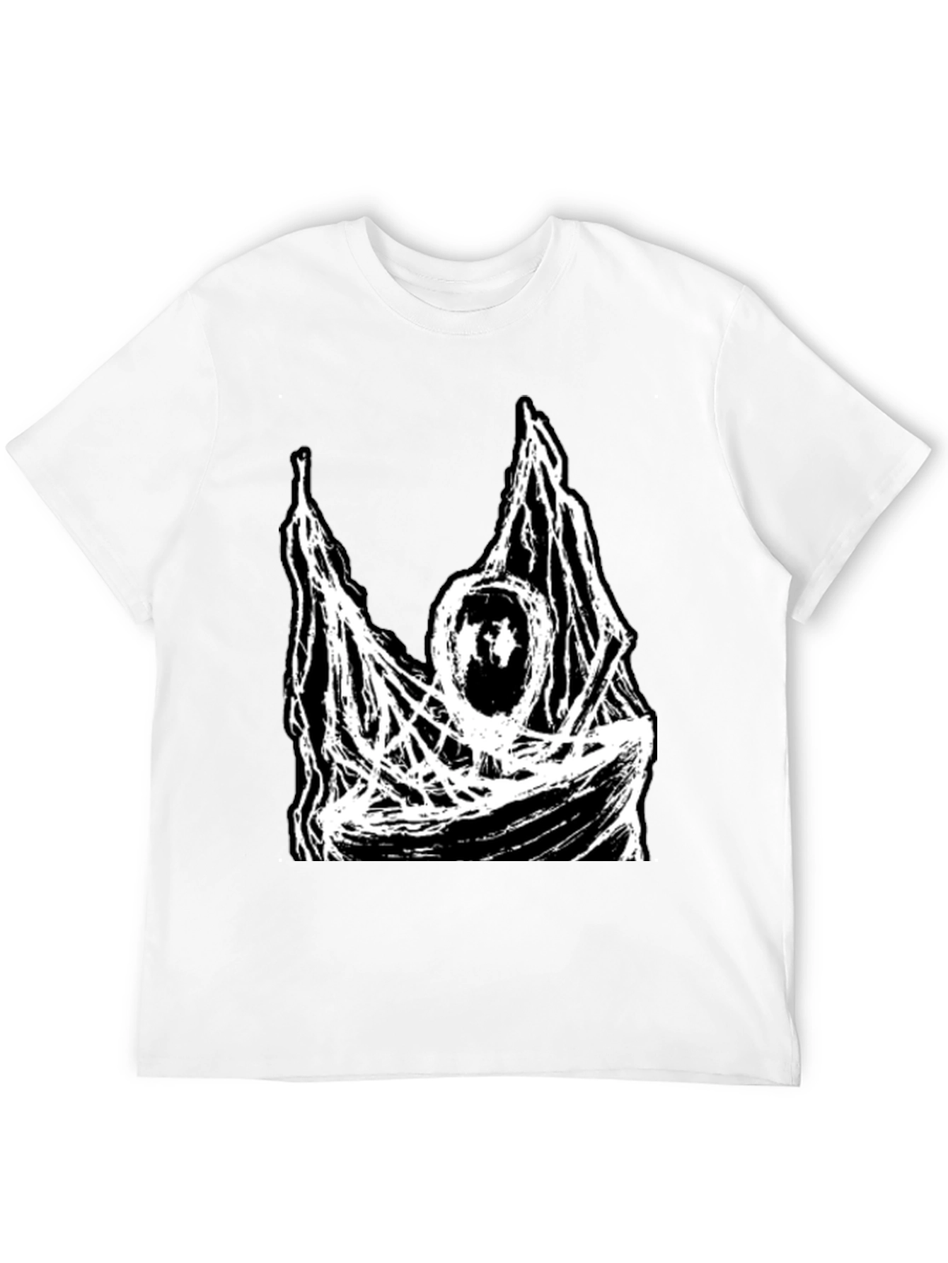 Abstract Graphic Print Black T-Shirt - 12