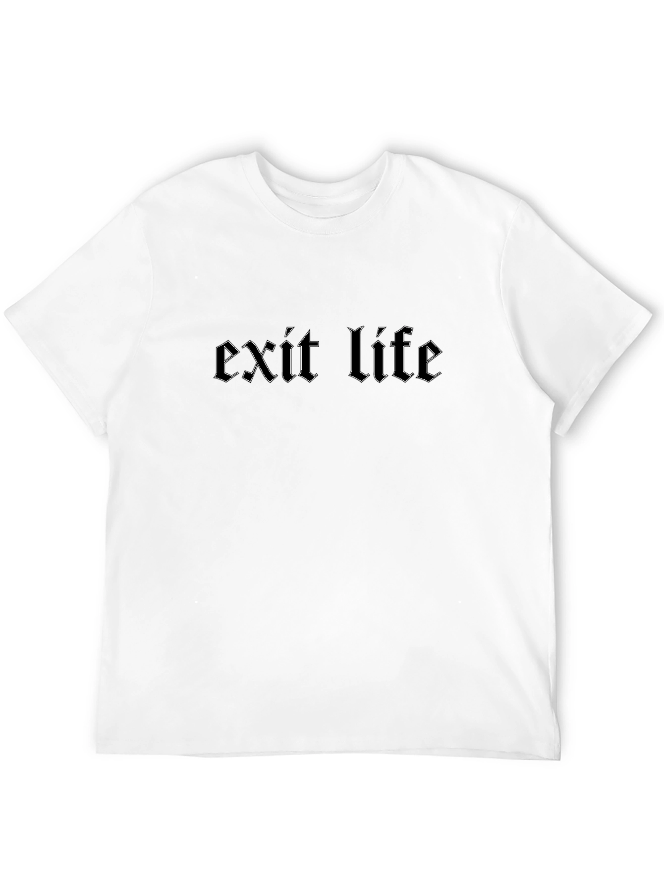 Black Exit Life Graphic Tee - Black Cotton T-Shirt view 12