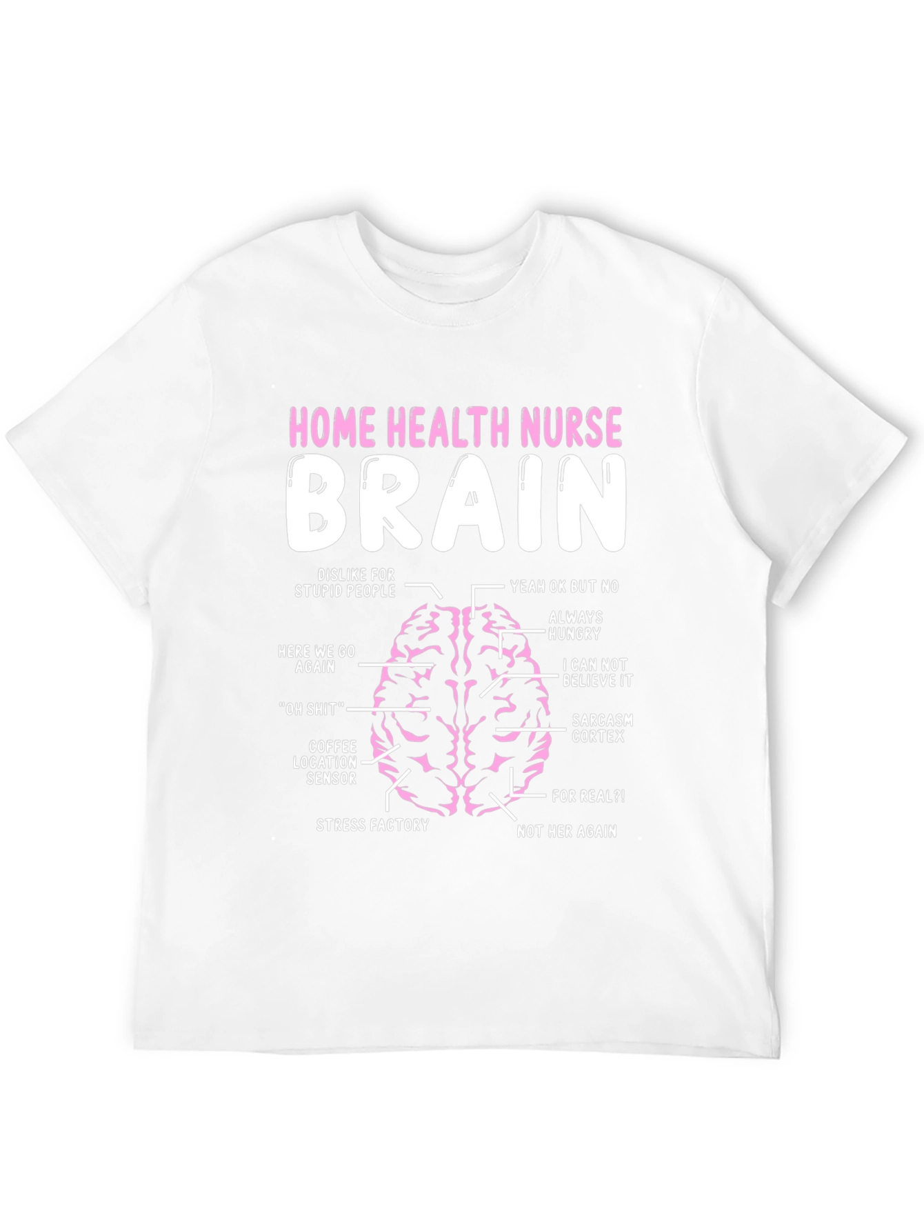 Black Home Health Nurse Brain T-Shirt Funny Nurse Gift view 12