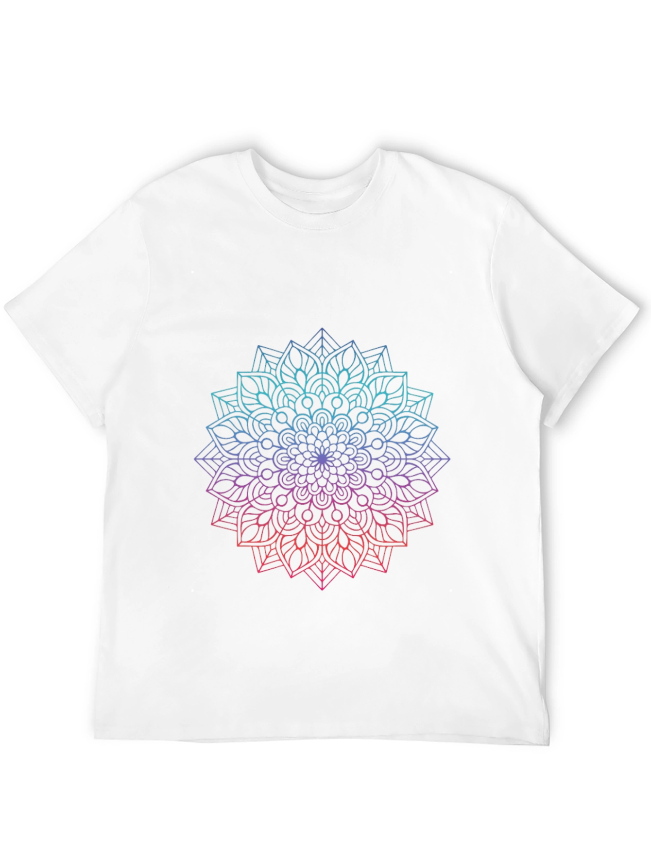 Black Mandala Gradient T-Shirt - Relaxed Fit view 12