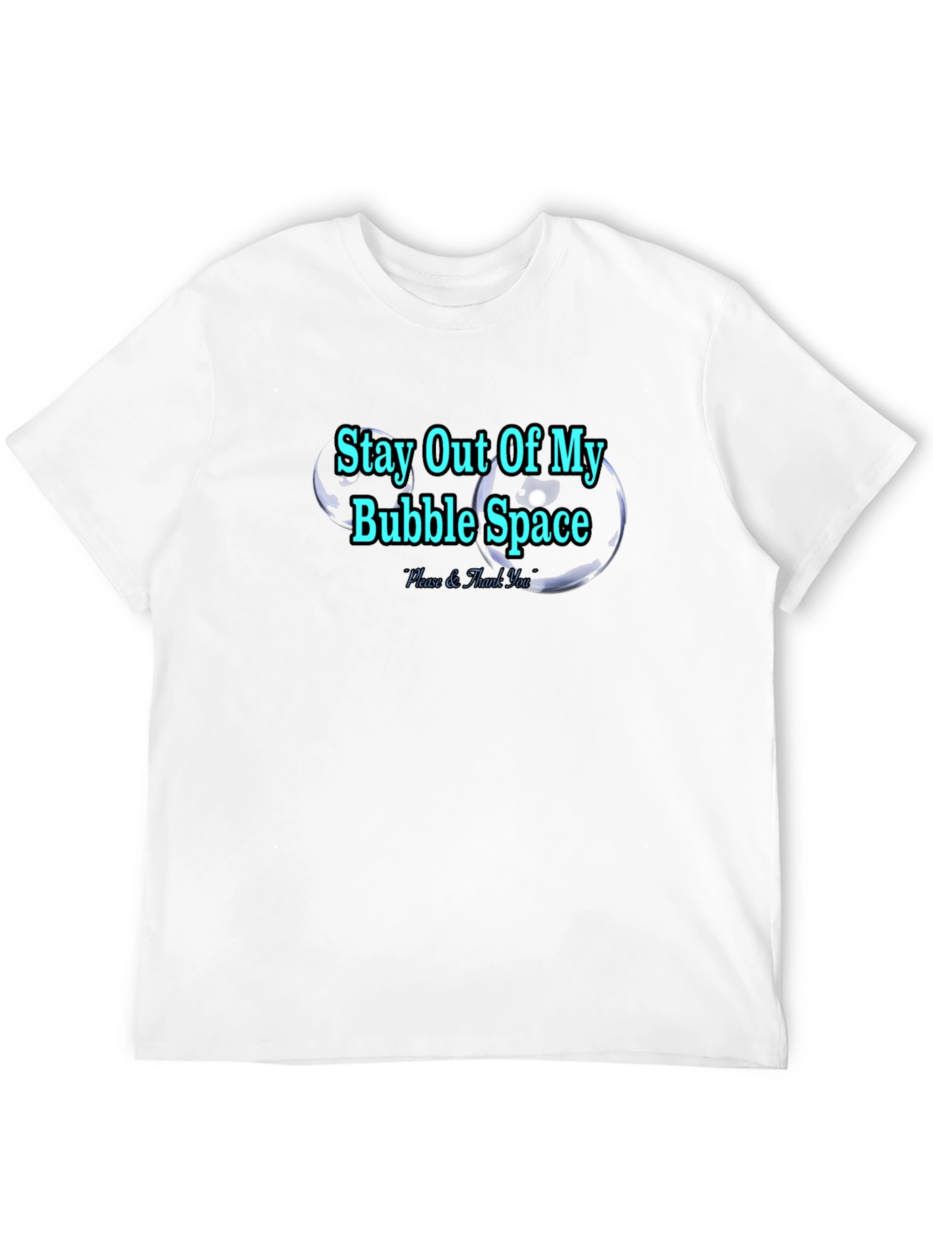 Black Stay Out of My Bubble Space Graphic Tee view 12