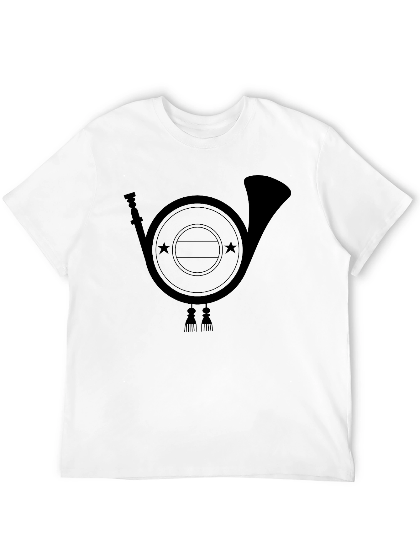 Black Hunting Horn Graphic T-Shirt - Black view 12