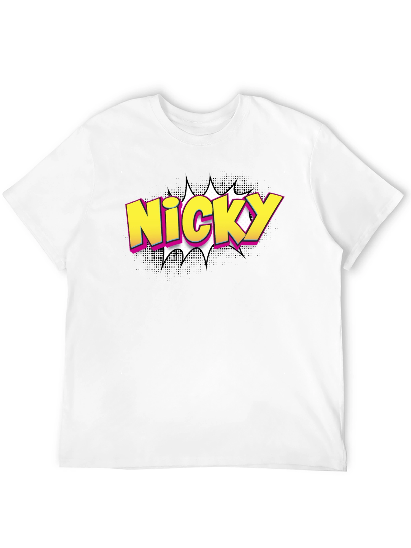 Black Nicky Comic Style Graphic Tee - Black view 12