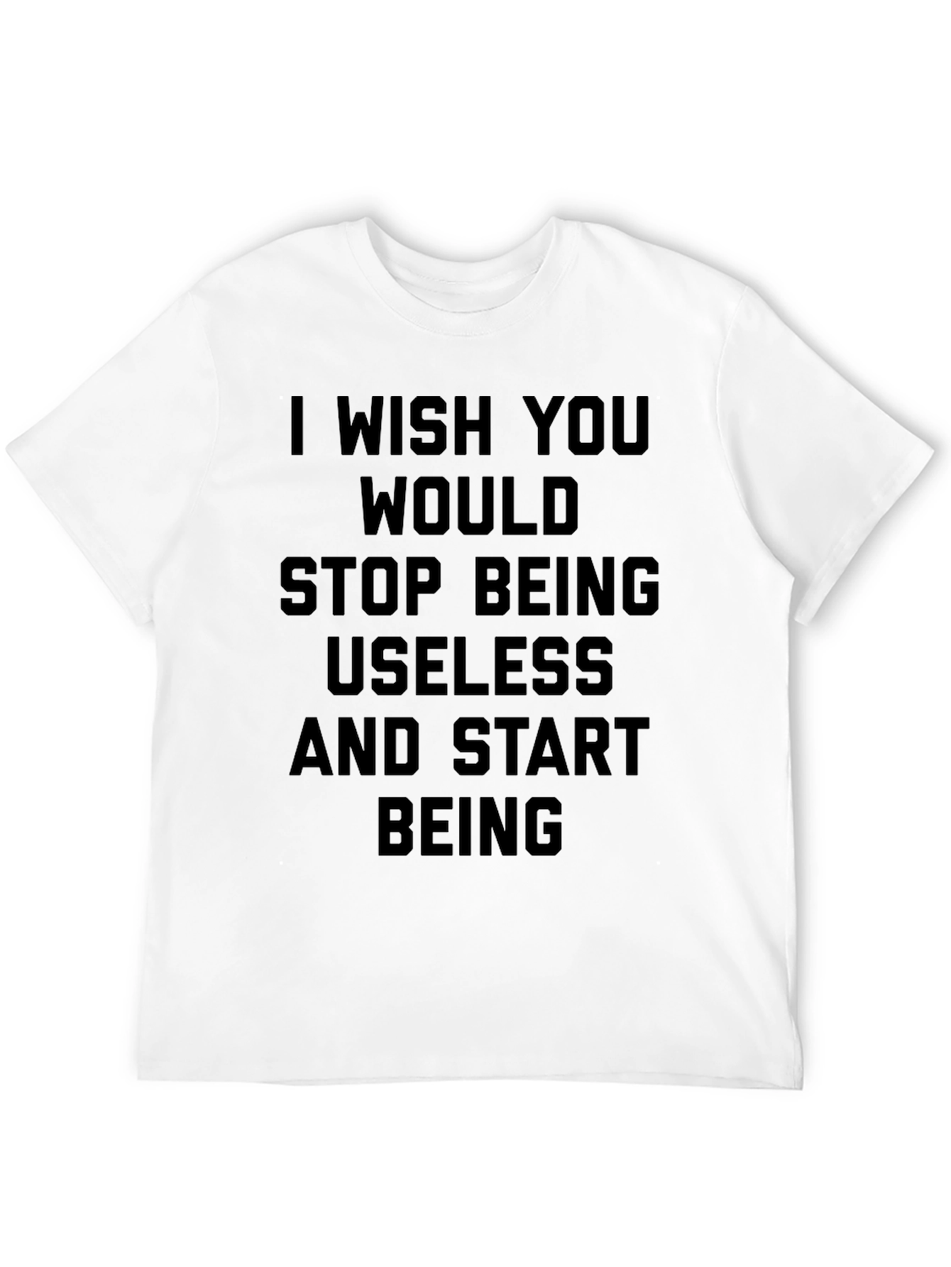 Black Humorous Sarcastic Black Graphic T-Shirt view 12