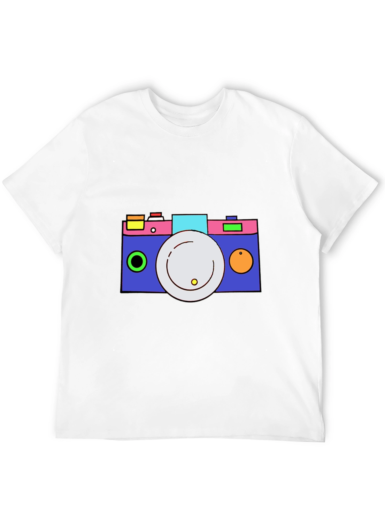 Black Funky Camera Graphic Tee - Cool and Casual view 12