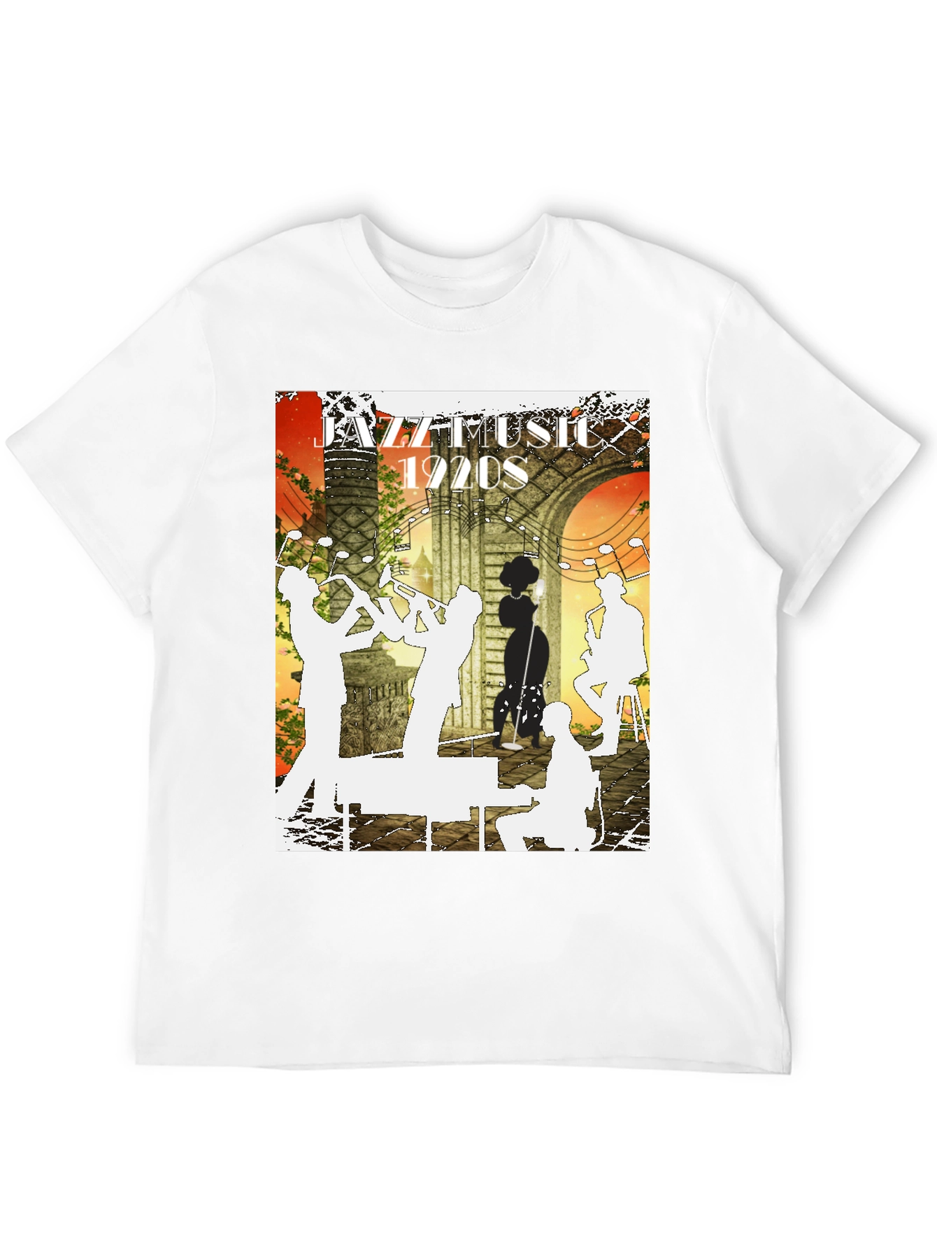 Black Jazz Music 1920s Graphic Tee view 12