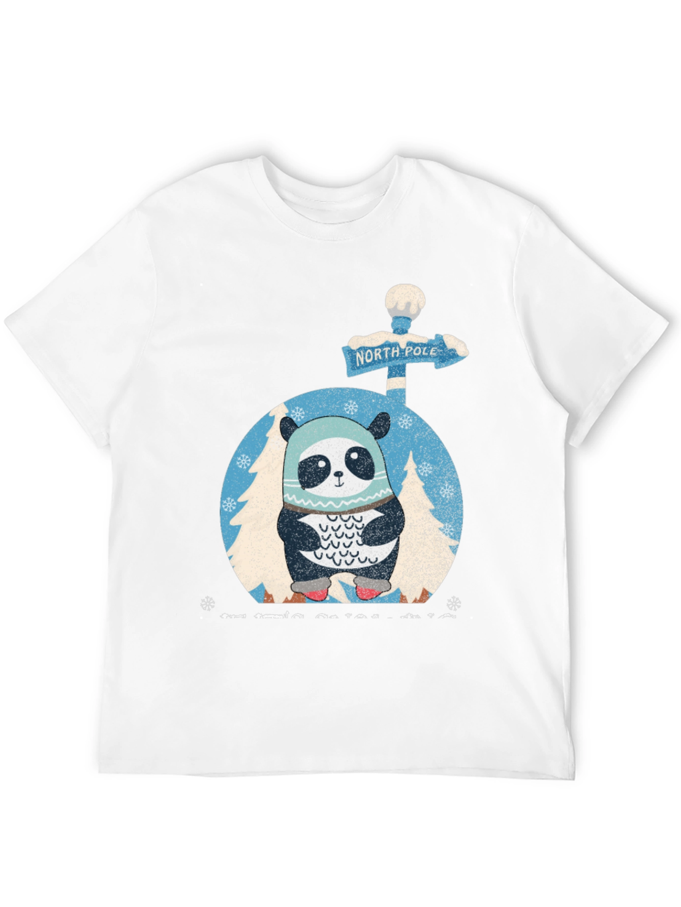 Black Winter Panda Graphic Tee view 12