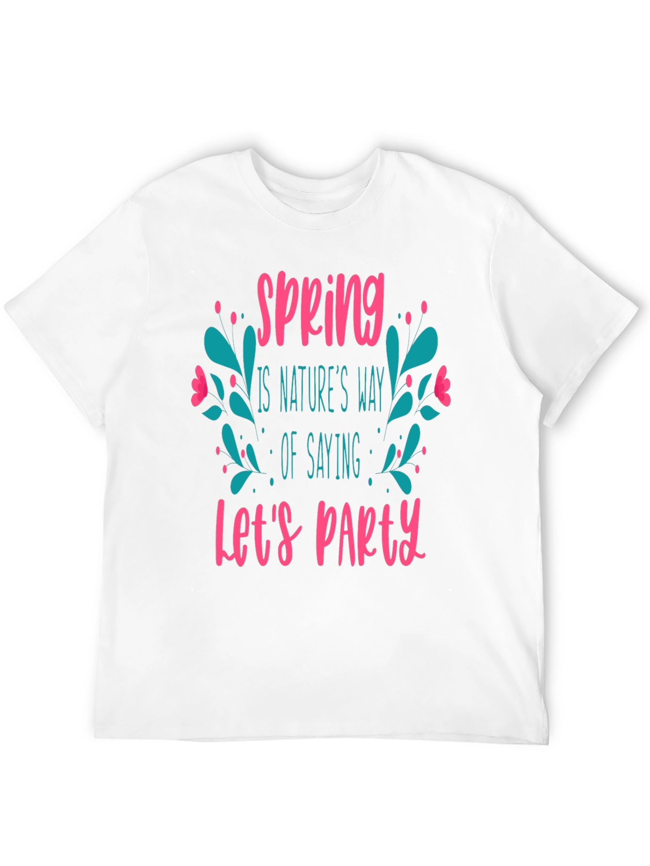 Black Spring Let's Party Black Graphic T-Shirt view 12